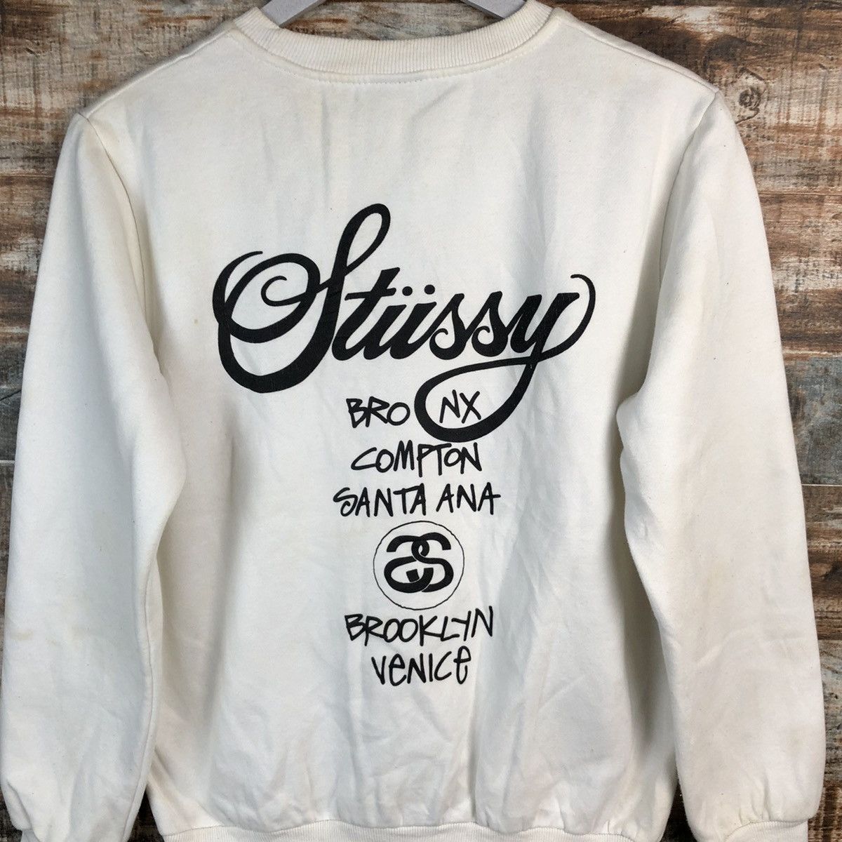Stussy DL Stussy vintage White Sweatshirt #A1252 Size US S / EU 44-46 / 1 - 13 Thumbnail