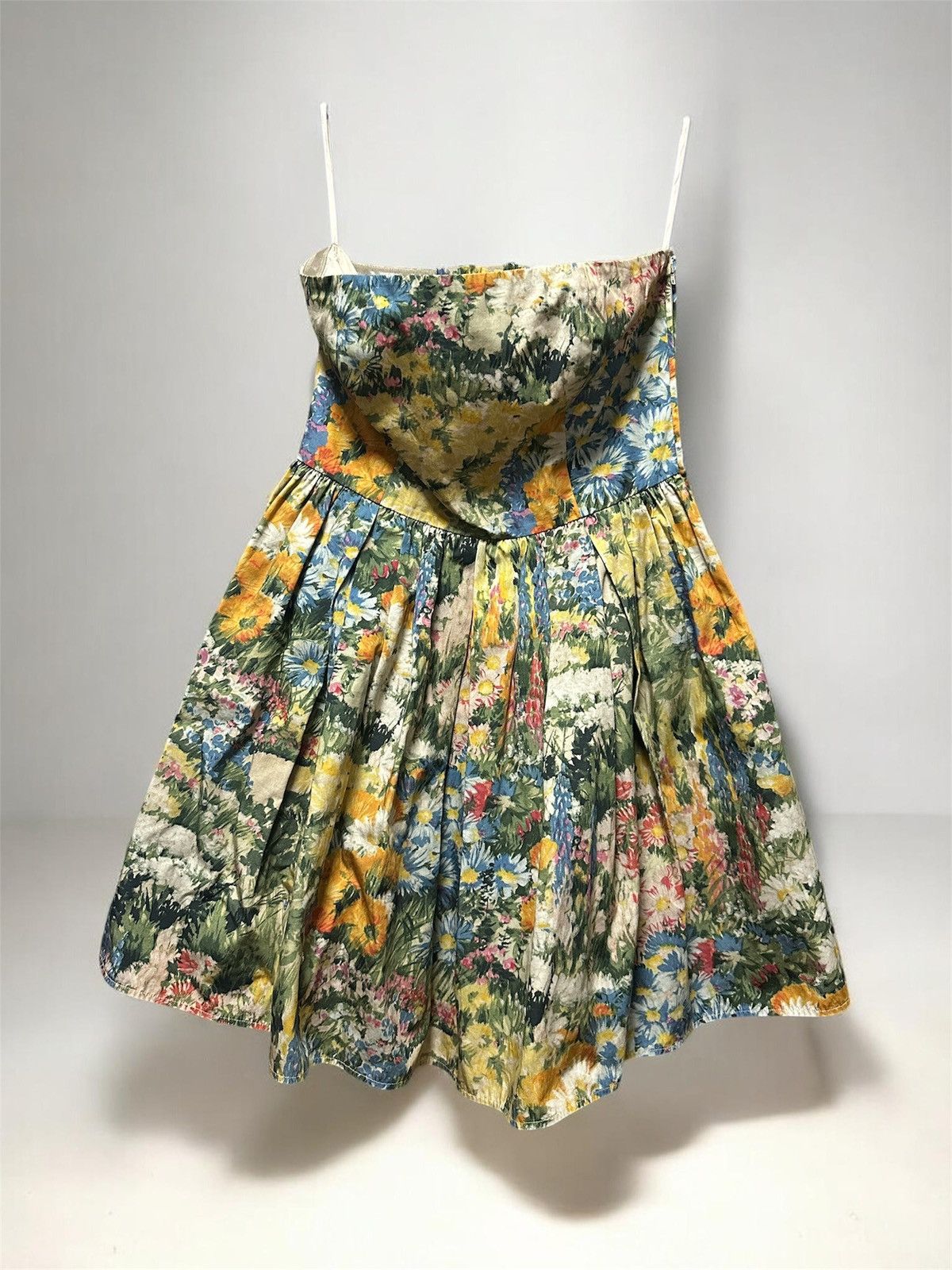 RED Valentino RED Valentino Floral Wildflower Strapless Pleated Dress 42 Size M / US 6-8 / IT 42-44 - 1 Thumbnail