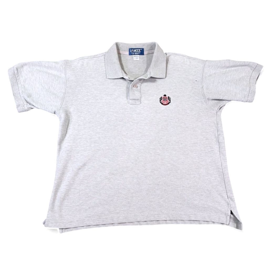 Vintage VINTAGE La Mode Polo Shirt Gray Adult LARGE USA Made 90s Golf Crest Shirt Mens Size US L / EU 52-54 / 3 - 2 Thumbnail