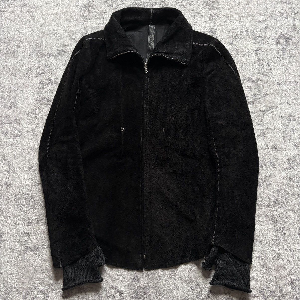 Isaac Sellam Suede Leather Spine Jacket Black Size M