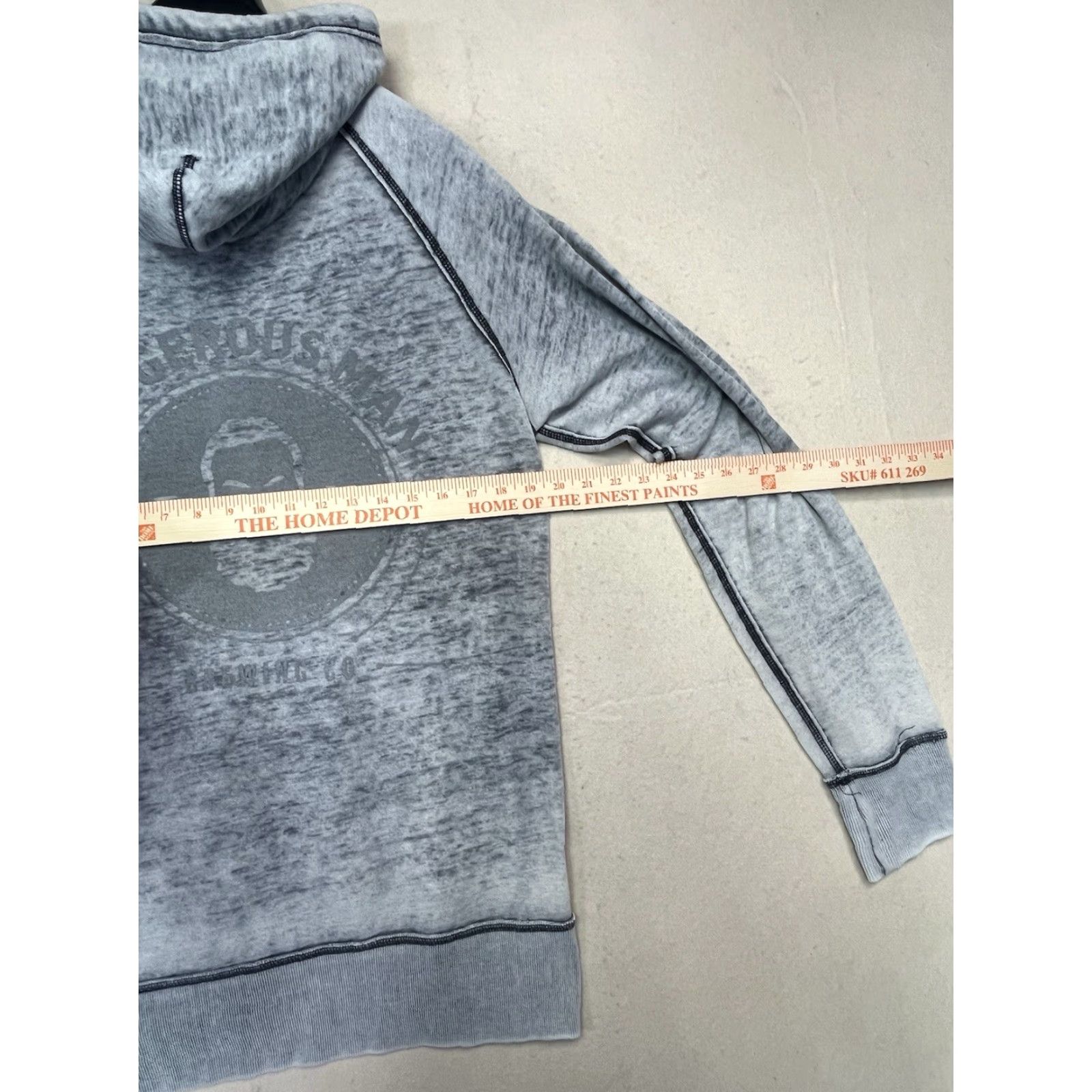 Vintage J. America Hoodie Unisex Adults Large Oversized Pouch Kangaroo Grey Acid Wash Tu Tu' Tun Size L / US 10 / IT 46 - 3 Thumbnail