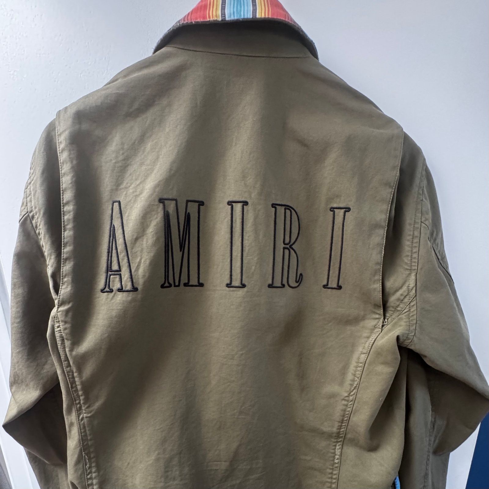 Amiri AMIRI: Men's Olive Baja M65 Overshirt Jacket - Size 46 Size US S / EU 44-46 / 1 - 4 Thumbnail