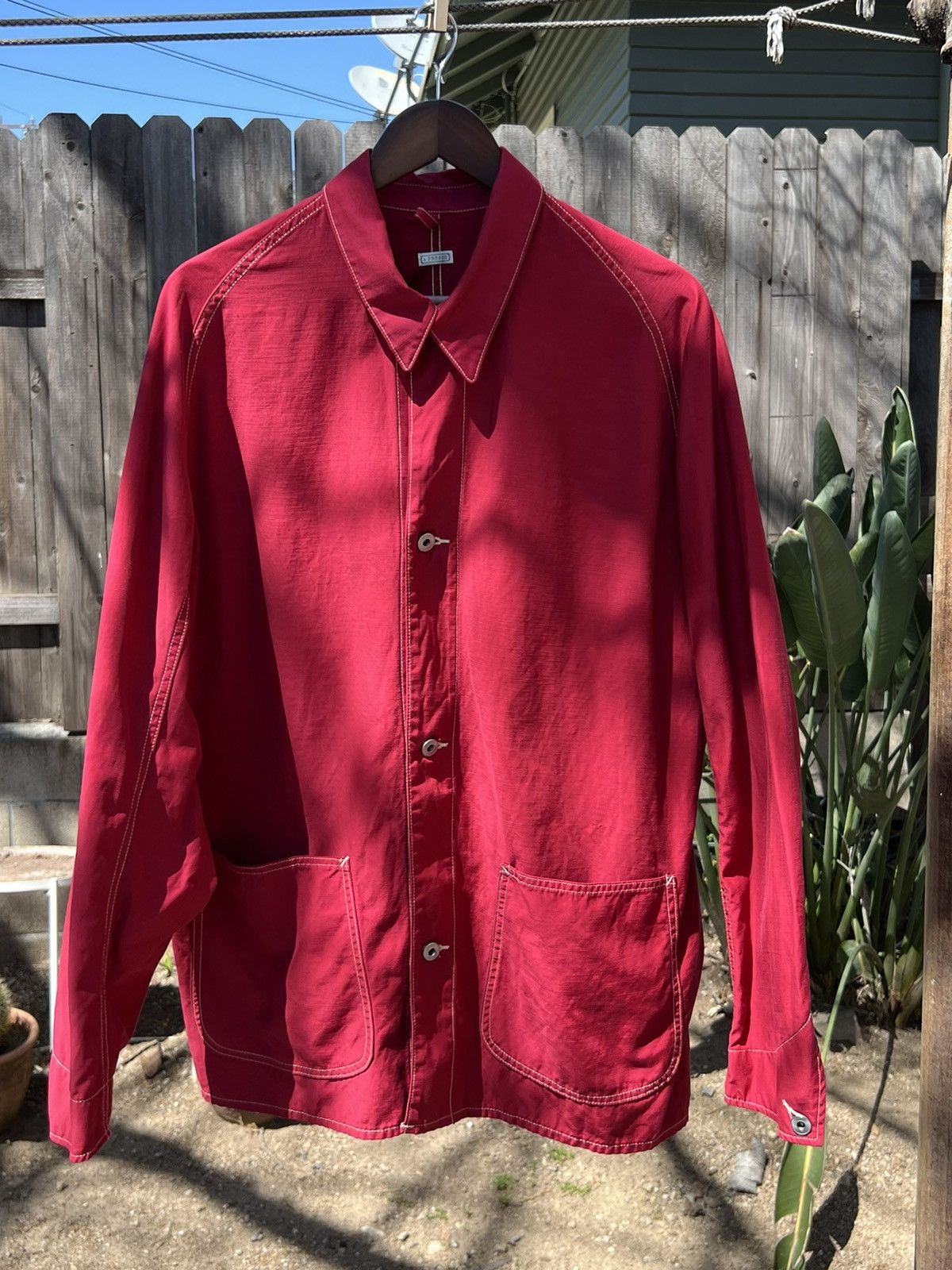 A.PRESSE Over Dyeing Coverall Jacket in Red | Grailed