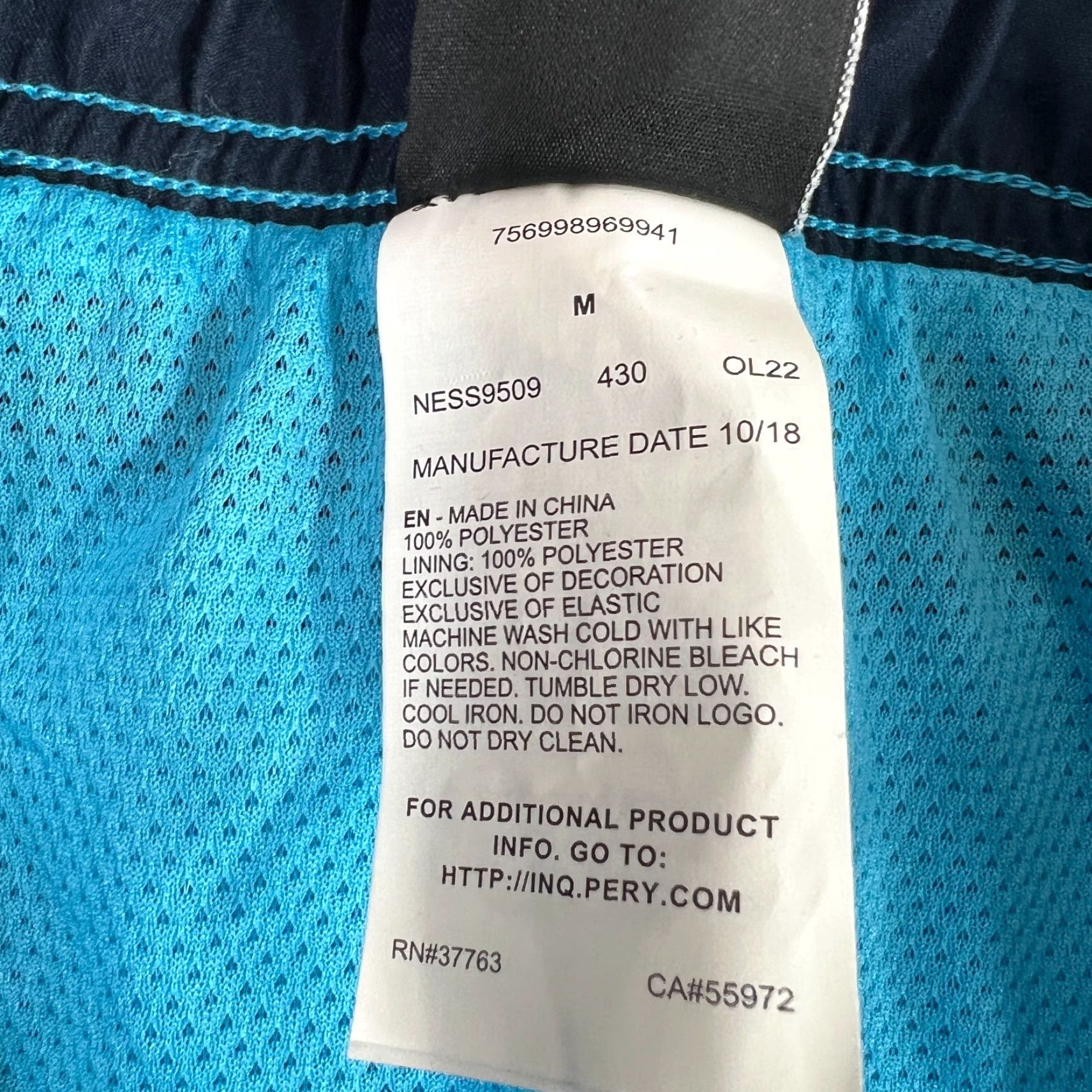 Nike Nike Mens M Volley Surfing Swim Trunks Board Shorts Blue Lined 100% Polyester Polyester NESS9509 Swim Trunks Lined Board Shorts Nike M Blue Trunks Size US 31 - 7 Thumbnail