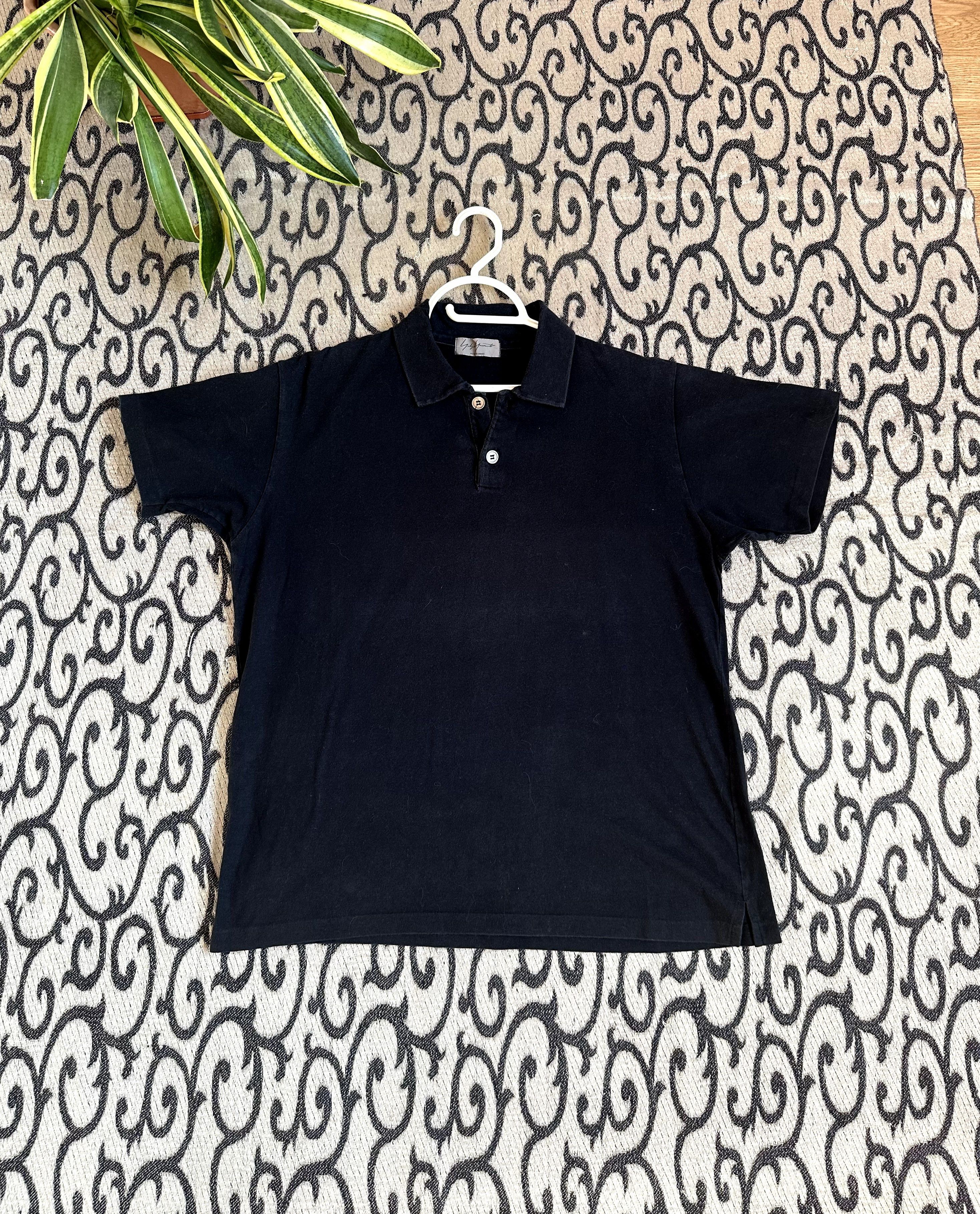 Japanese Brand × Yohji Yamamoto Vintage 90s Yohji Yamamoto Blue Polo Archival Clothing Italy Size US M / EU 48-50 / 2 - 1 Thumbnail