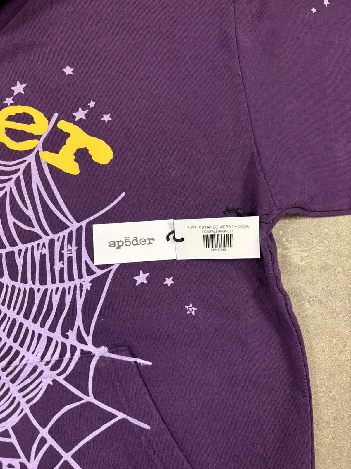 Sp5der Sp5der OG Web V2 Star Hoodie, Purple Size US L / EU 52-54 / 3 - 8 Thumbnail