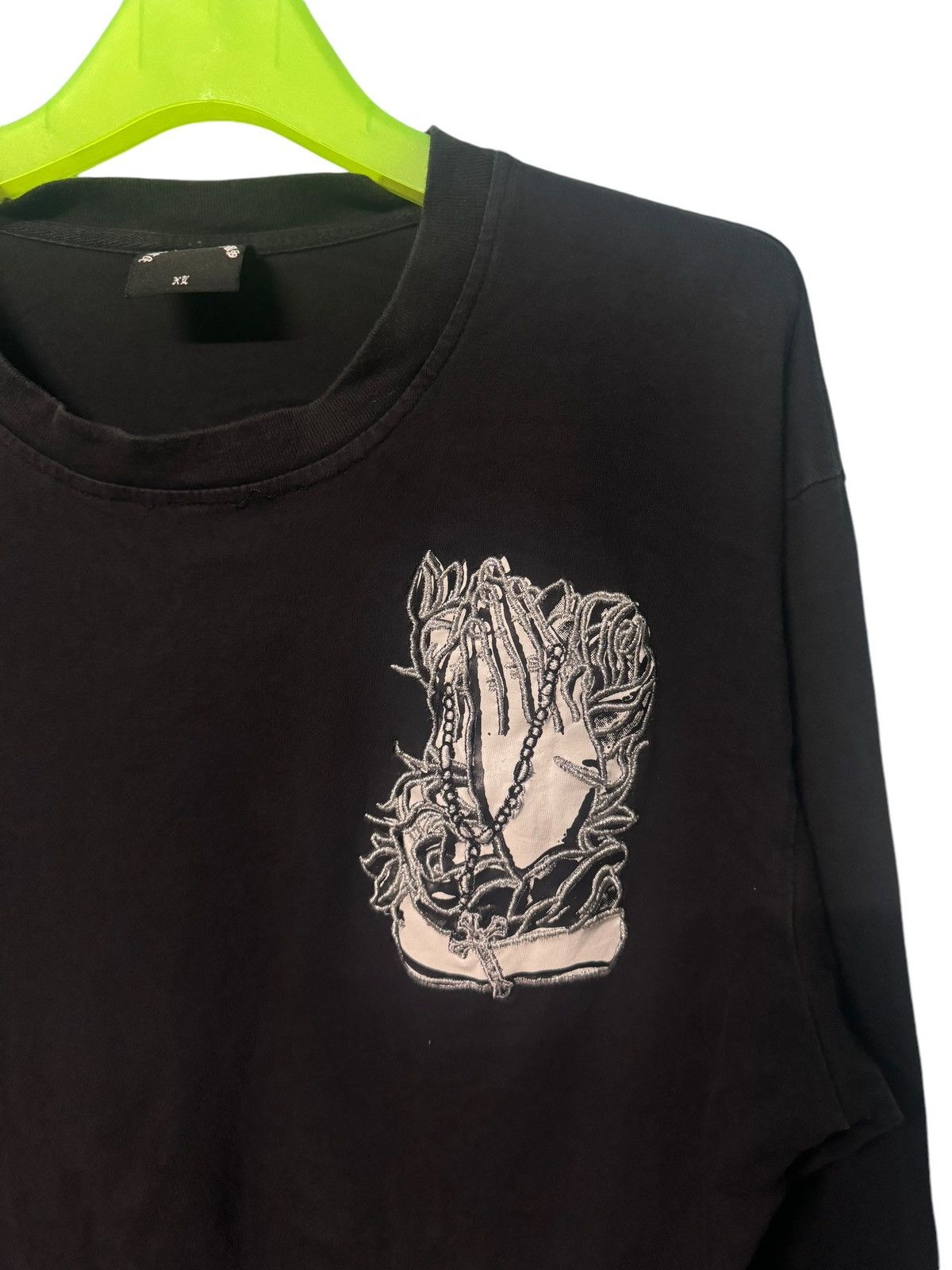 Japanese Brand 💥 DICTORIOUS PRAY HAND WITH CROSS BIG EMBROIDED BACK HIT Size US XL / EU 56 / 4 - 5 Thumbnail
