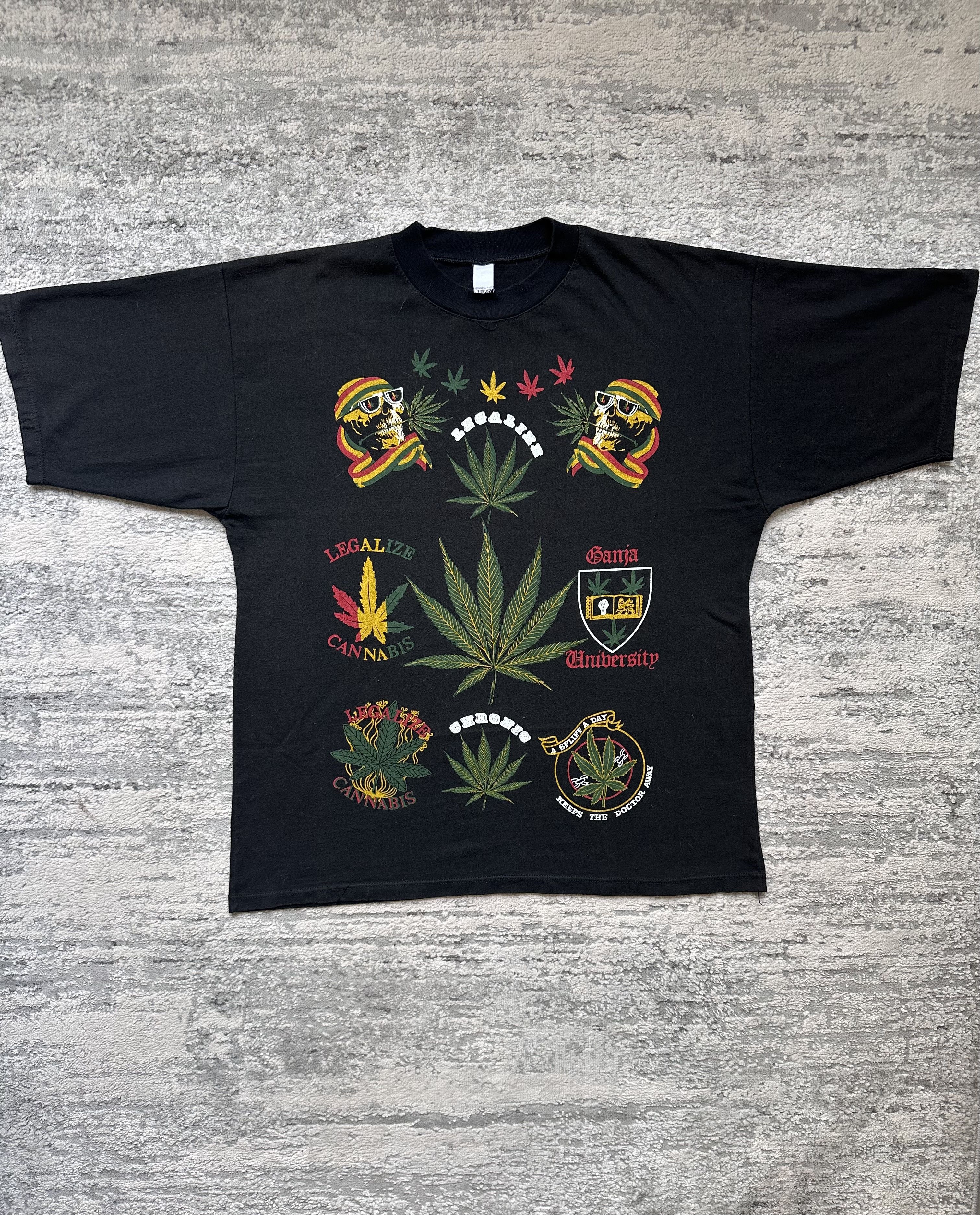 Vintage Vintage Cannabis Culture Graphic Oversize Streetwear T-Shirt Size US L / EU 52-54 / 3 - 1 Thumbnail
