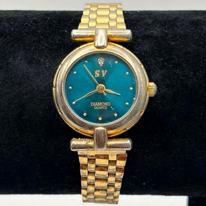 Other Vintage Gold & Blue Sergio Valente Watch Size ONE SIZE - 2 Thumbnail