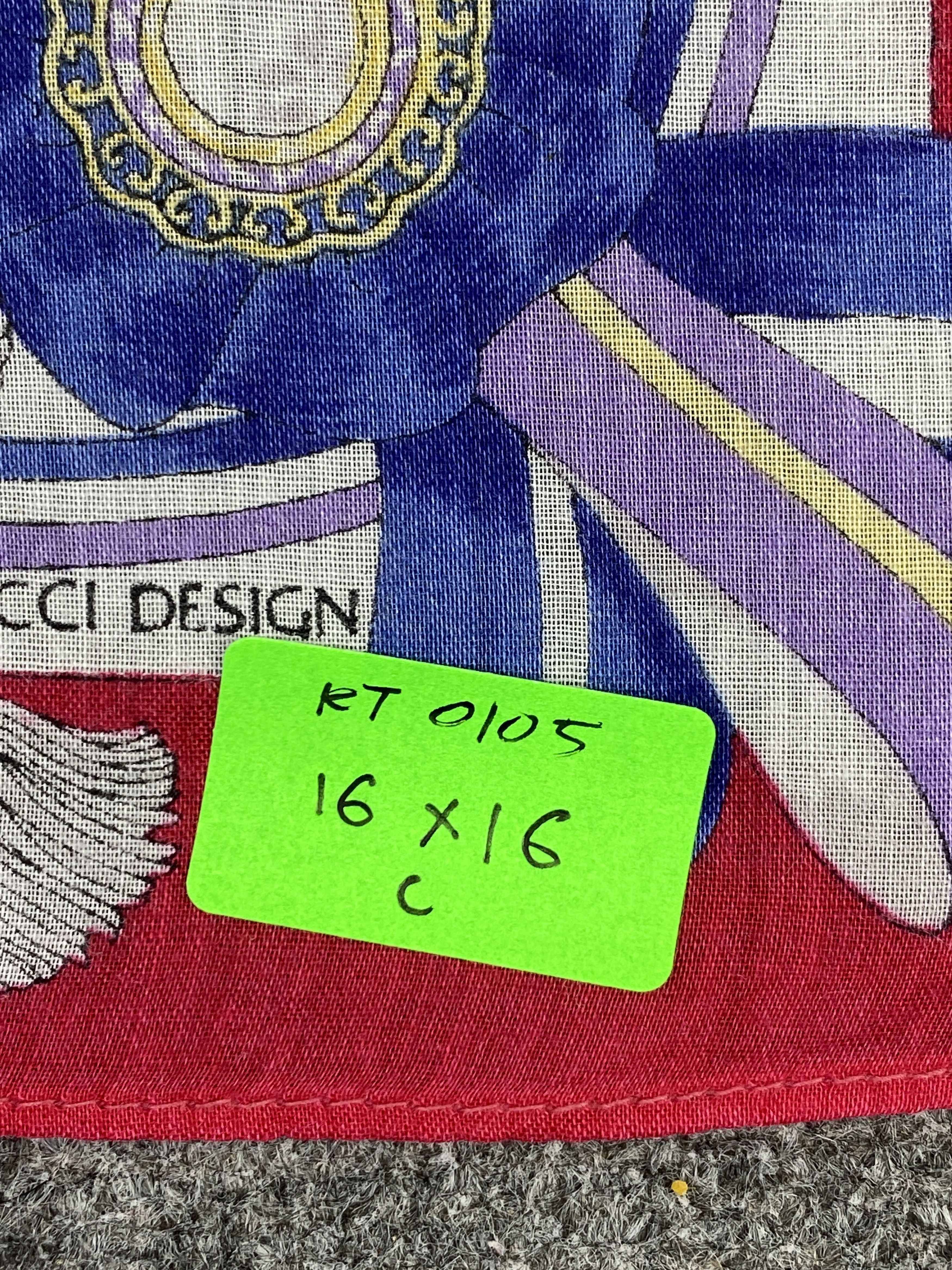 Paolo Gucci Vintage Paolo Gucci Handkerchief / Neckerchief KT0105 Size ONE SIZE - 9 Thumbnail