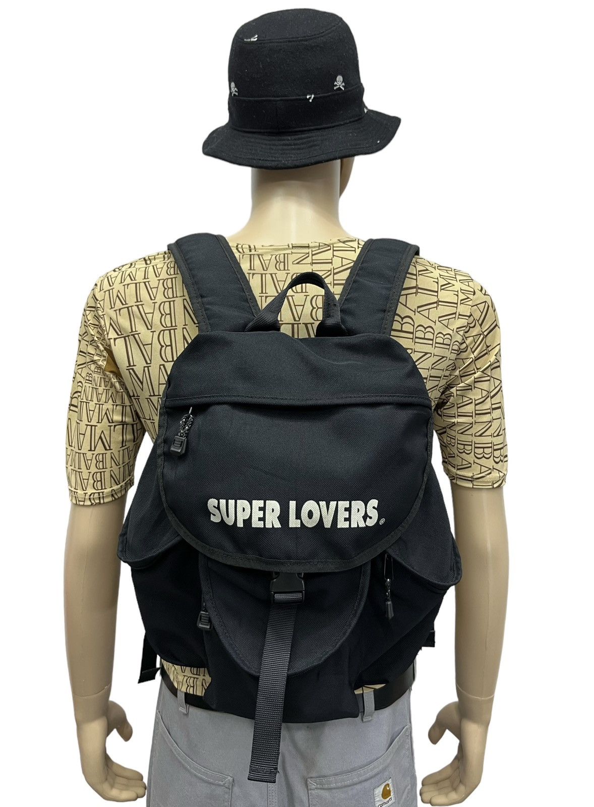 Other SUPER LOVERS Punk Gothic Multipocket Nylon Daypack Backpack Size ONE SIZE - 1 Thumbnail