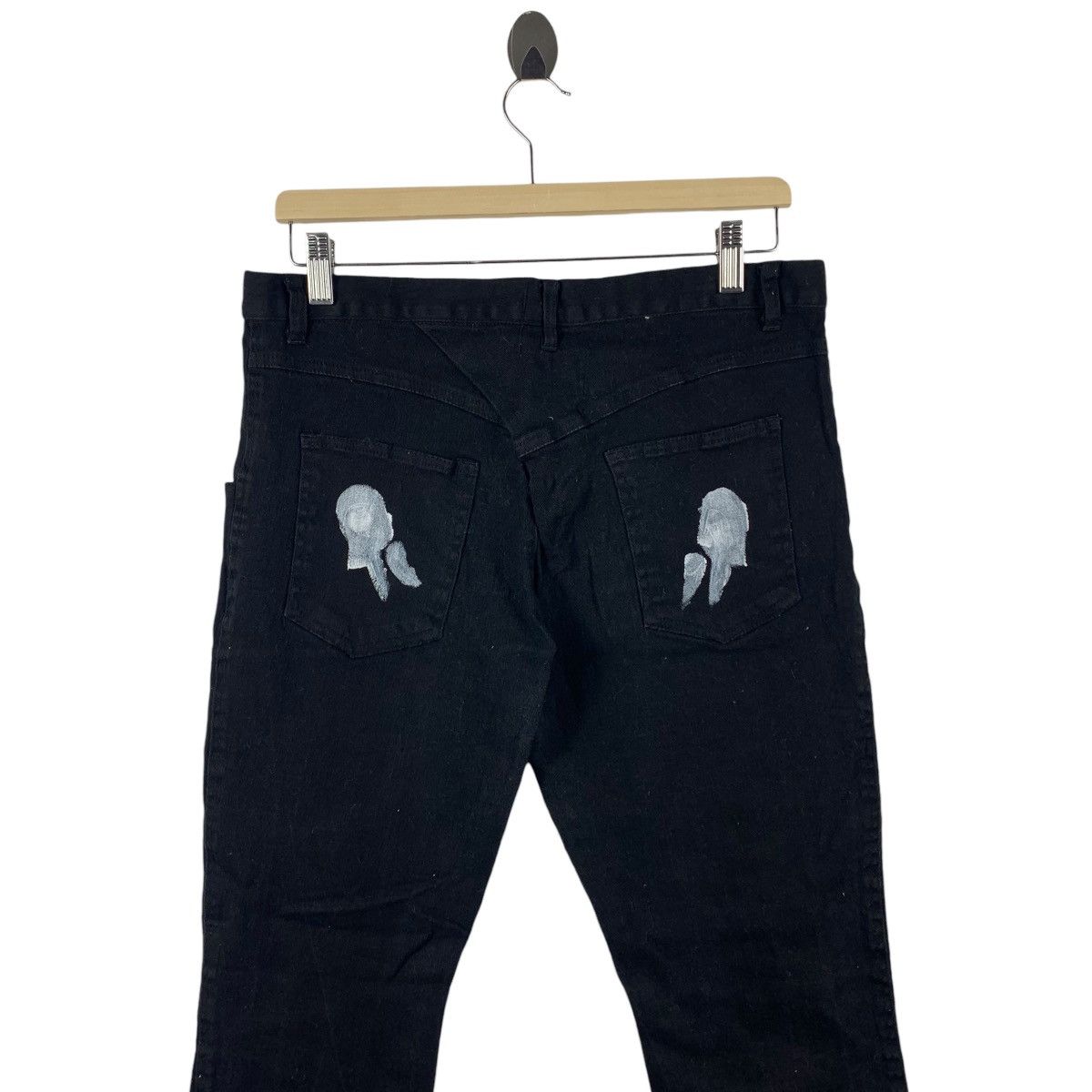 Japanese Brand NOVEMBER RAIN by Kingly mask distressed painted jeans Size US 32 / EU 48 - 16 Thumbnail