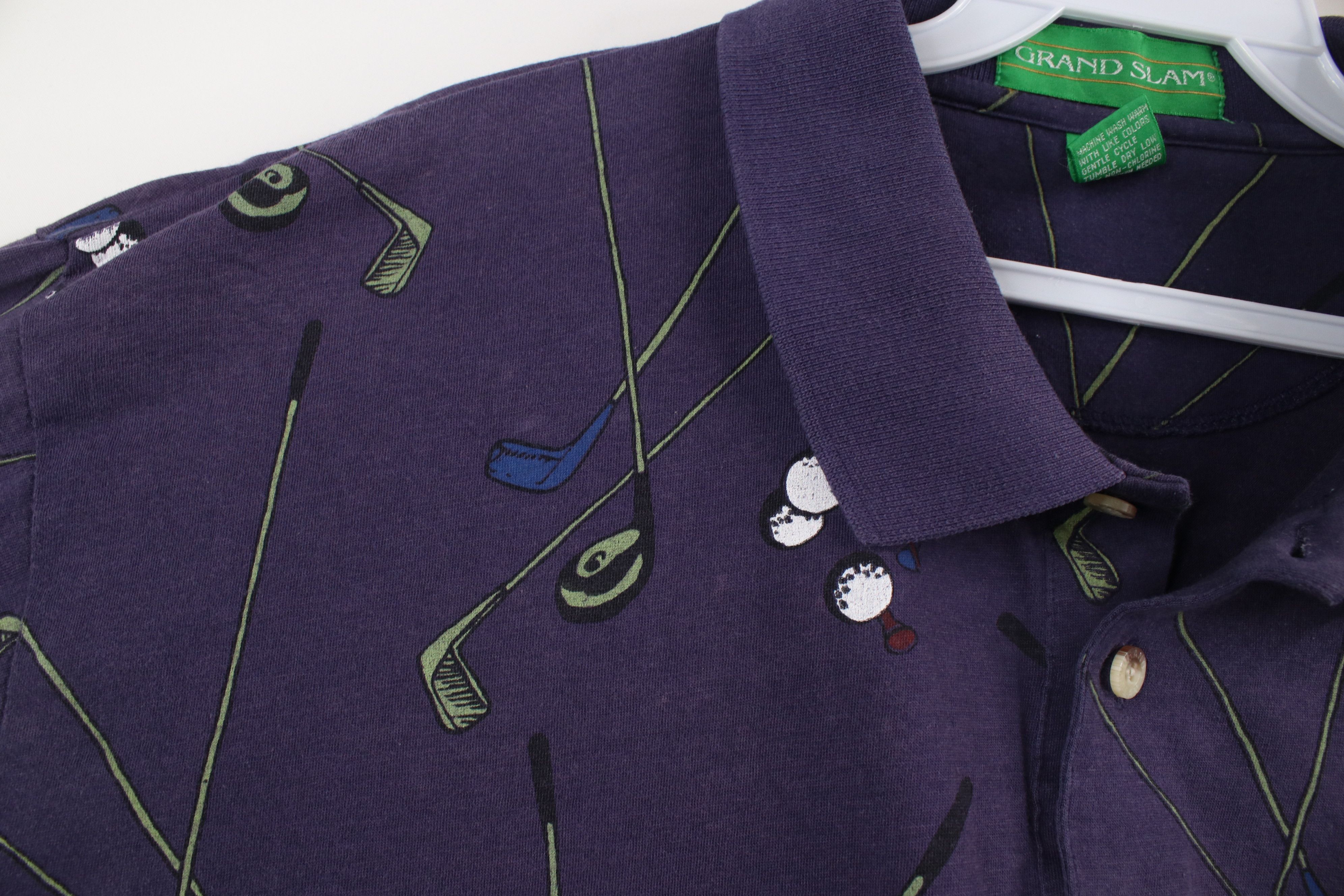 Vintage Vintage 90s Streetwear All Over Print Collared Polo Shirt Size US L / EU 52-54 / 3 - 6 Thumbnail