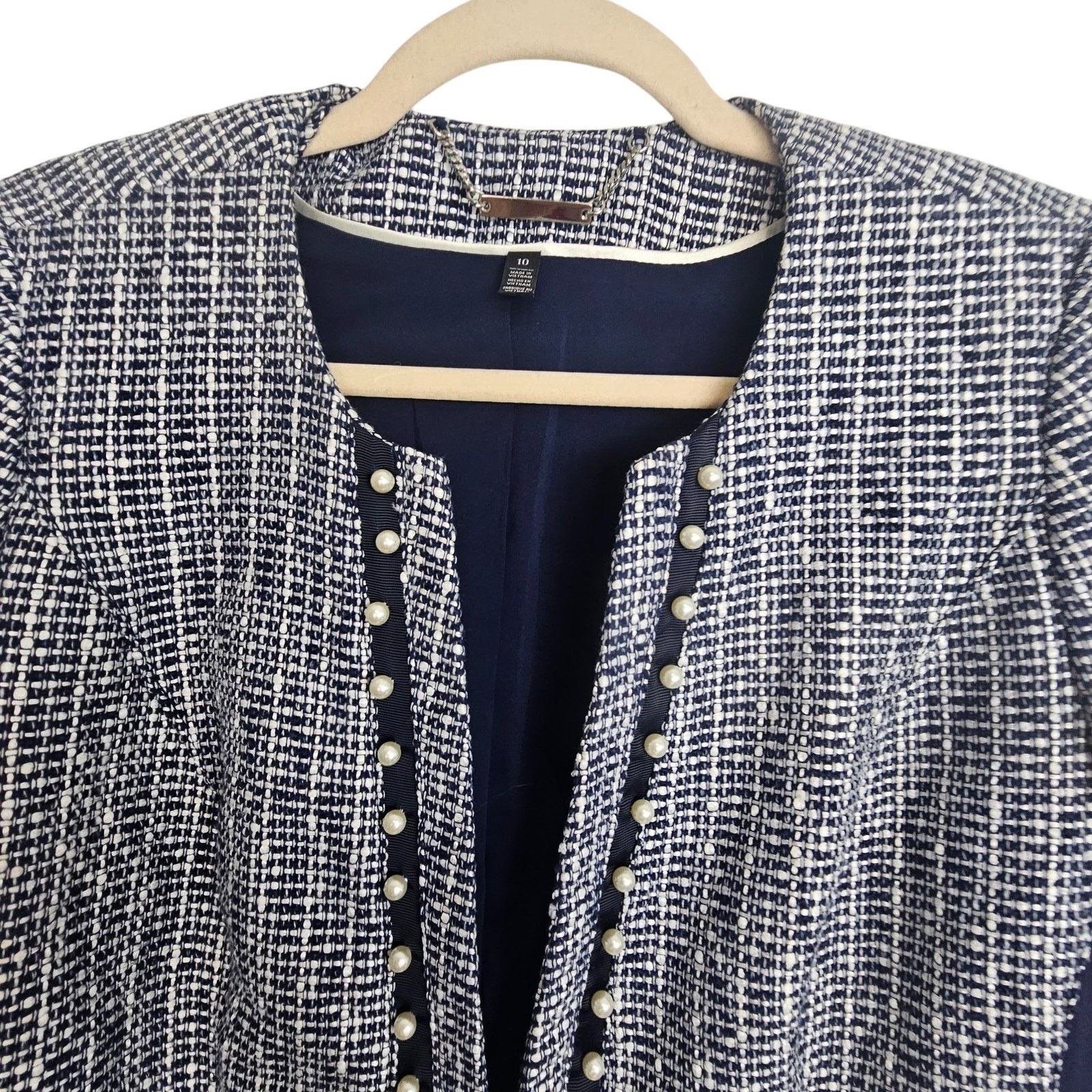 White House Black Market White House Black Market Blazer Crop Blazer Women 10 Size L / US 10 / IT 46 - 2 Thumbnail