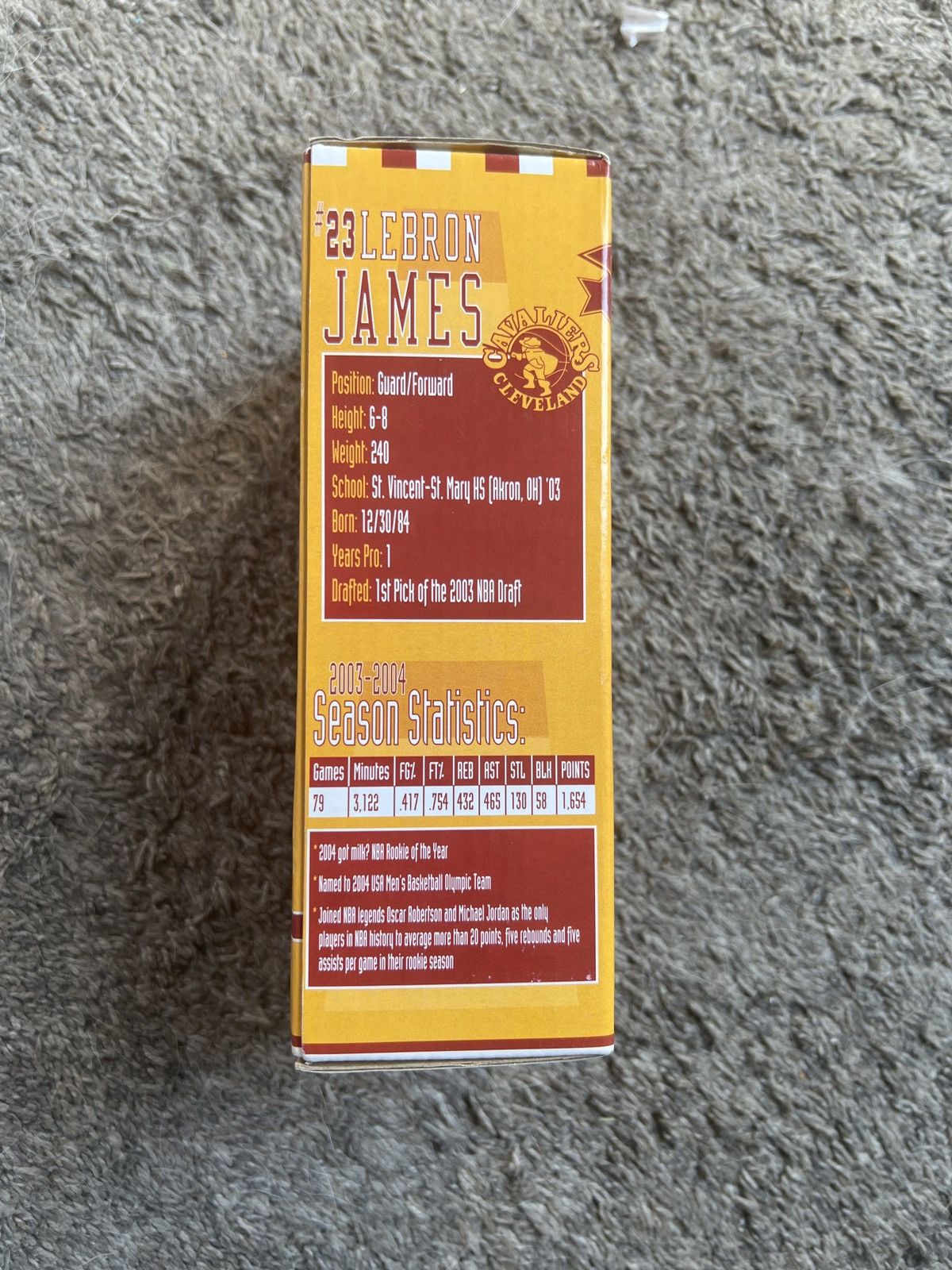 NBA 2004 NBA Cleveland Cavaliers HWC LeBron James Bobblehead Size ONE SIZE - 3 Thumbnail