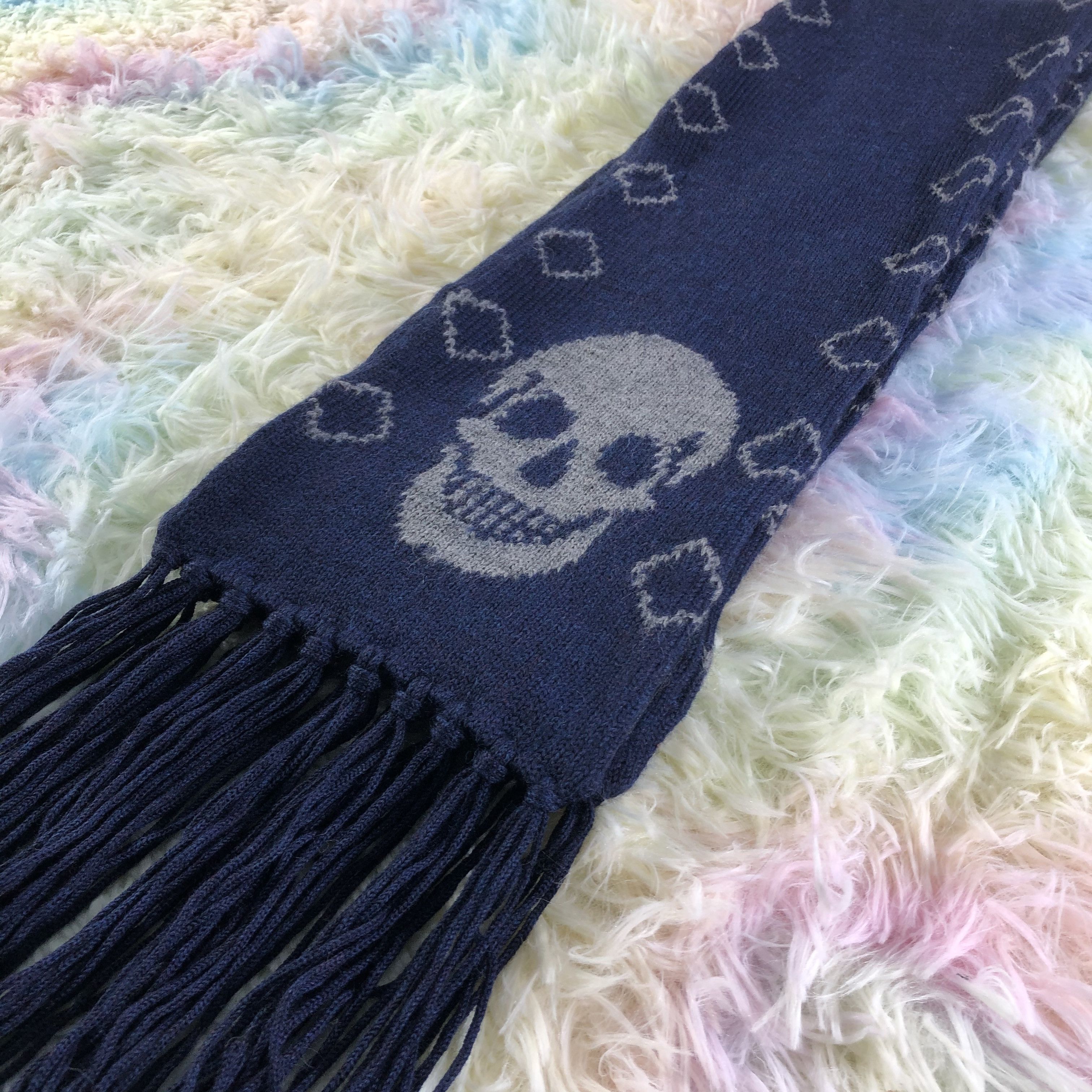 Vintage Skull Scarf / Muffler / Neckwear - KM329 Size ONE SIZE - 3 Thumbnail