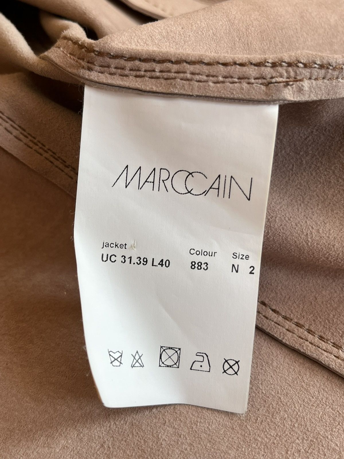 Leather Marc Cain Vintage "Used & Washed" Lamb Nappa Leather Jacket Size S / US 4 / IT 40 - 13 Thumbnail