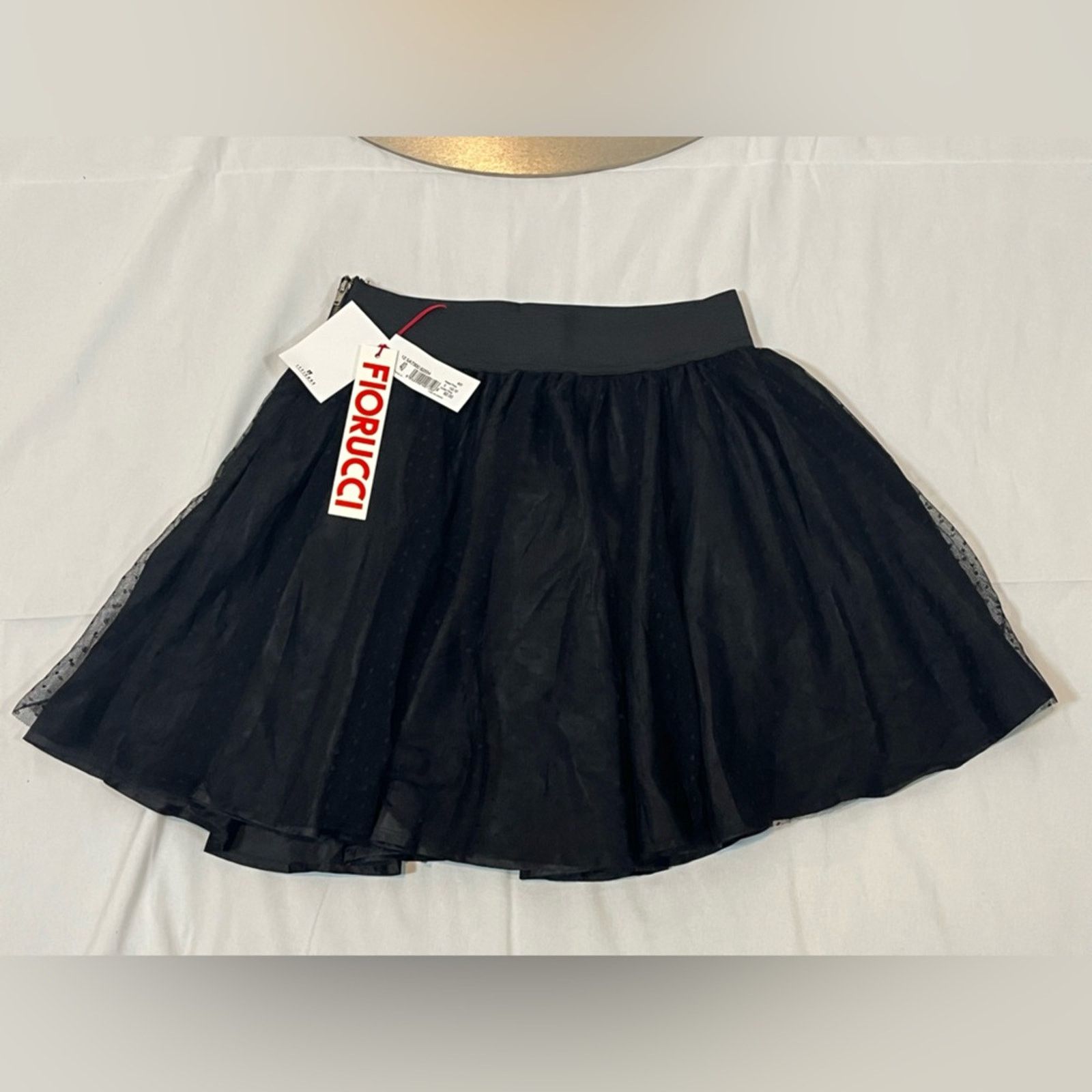 Fiorucci Fiorucci Black Lined Lace Skirt Size 27" / US 4 / IT 40 - 1 Thumbnail