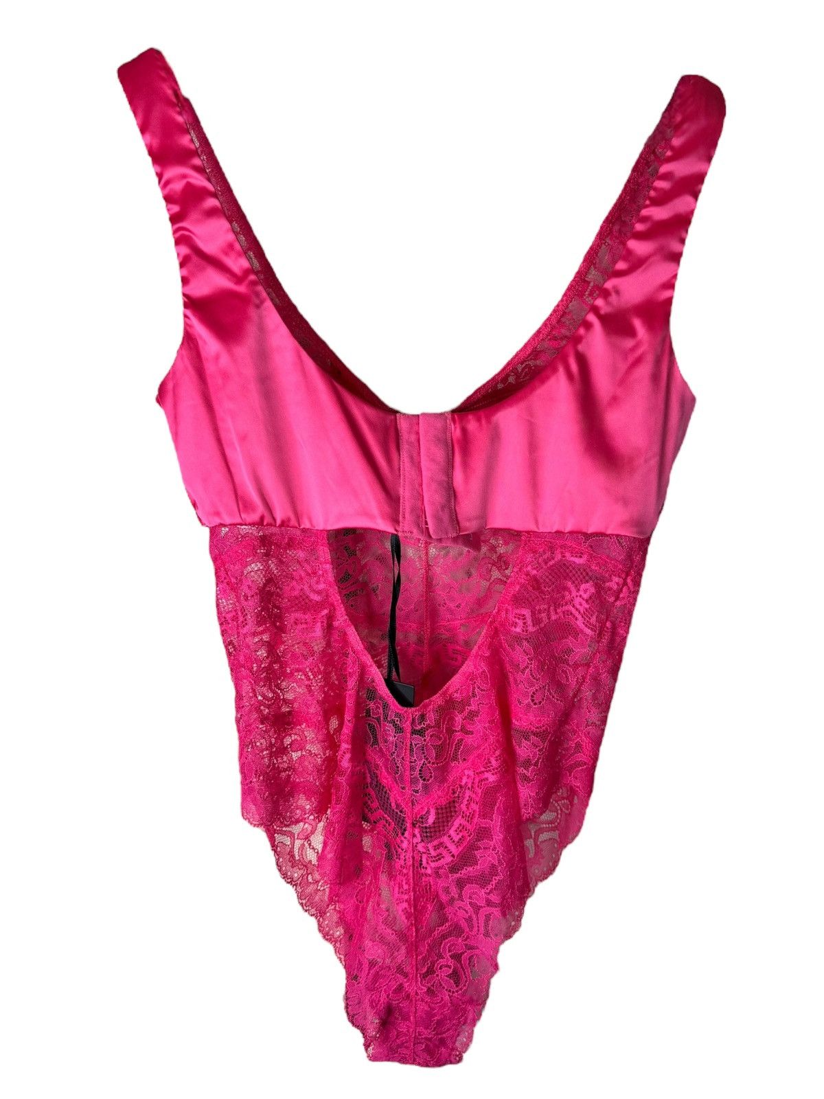 Versace Versace pink lace & satin bodysuit, new with tags Size L / US 10 / IT 46 - 2 Thumbnail