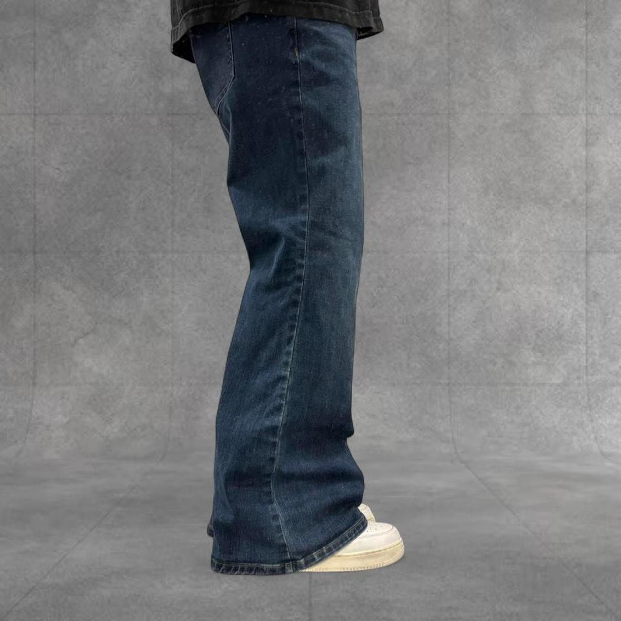 Vintage Crazy Vintage Y2K/2000s Baggy Flare Wideleg Skater Streetwear Dark Wash Denim Jeans! Size US 34 / EU 50 - 2 Thumbnail