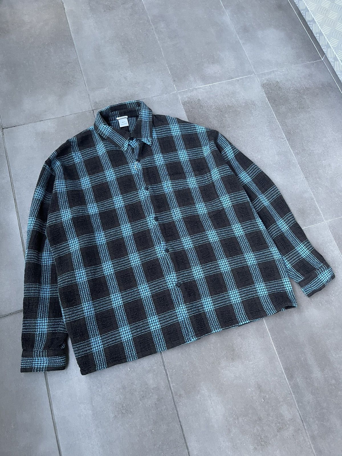 Won Hundred !DS! SS23 Won Hundred Maza Brown Blue Checker Flannel Shirt Size US L / EU 52-54 / 3 - 7 Thumbnail