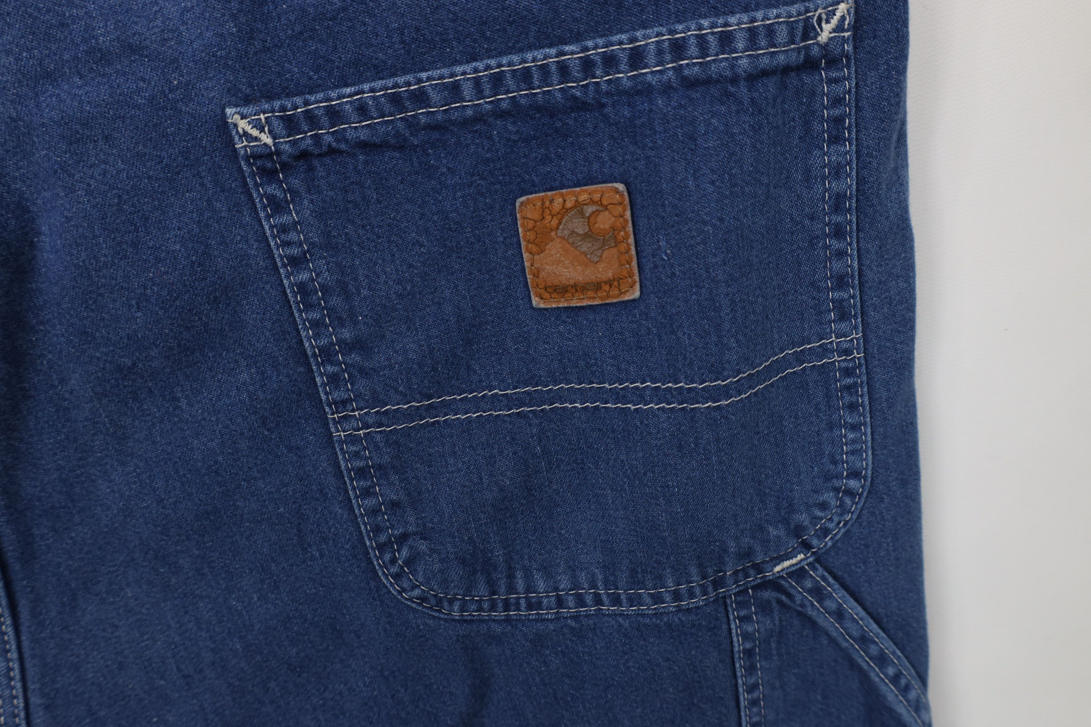 Carhartt Vintage Y2K Carhartt Wide Leg Dungaree Denim Jeans Blue Size US 40 / EU 56 - 16 Thumbnail