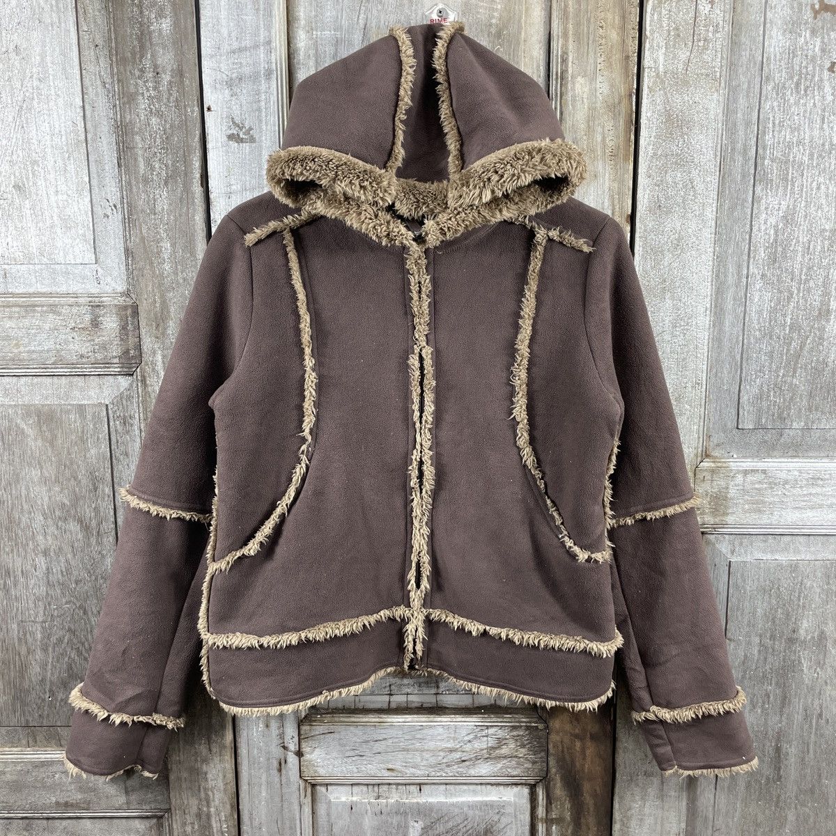 Japanese Brand × Uniqlo × Vintage Vintage Uniqlo Sherpa Hoodie Jacket Size L / US 10 / IT 46 - 1 Thumbnail