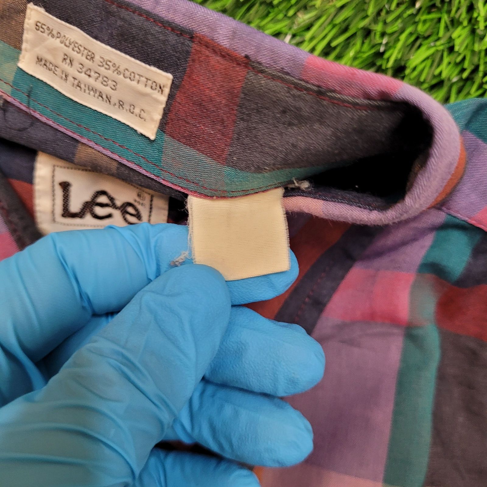 Lee VTG 80s Lee Vibrant Purple Plaid Button Down Shirt L 16.5 Size US L / EU 52-54 / 3 - 5 Thumbnail