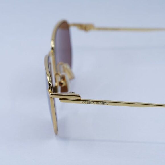 Bottega Veneta 🕶️ New Bottega Veneta BV1301S 003 Sunglasses - Gold Frame Size ONE SIZE - 6 Thumbnail
