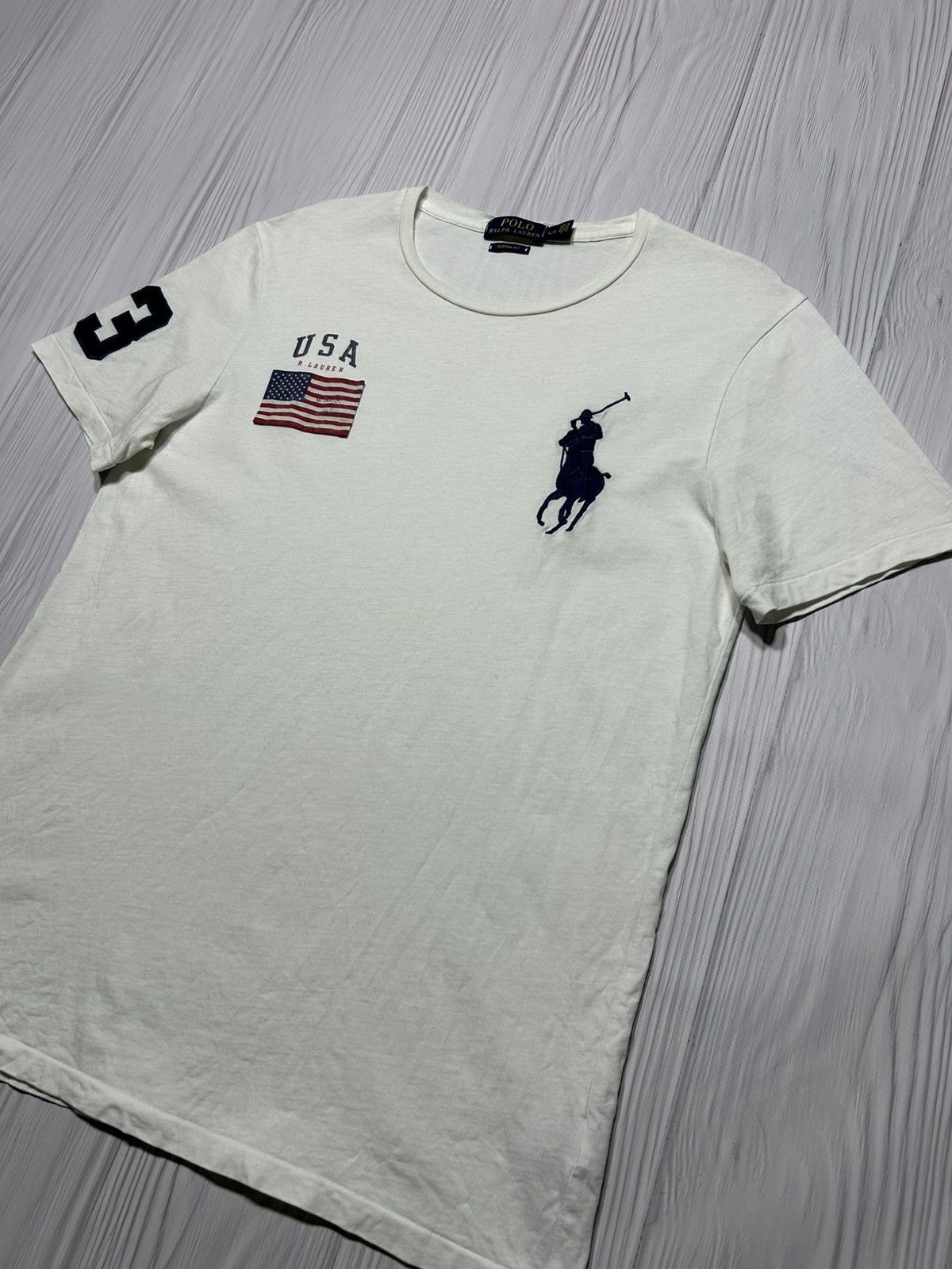 Polo Ralph Lauren 🇺🇸 Polo Ralph Lauren USA 3 Team T-Shirt Size L Size US L / EU 52-54 / 3 - 2 Thumbnail