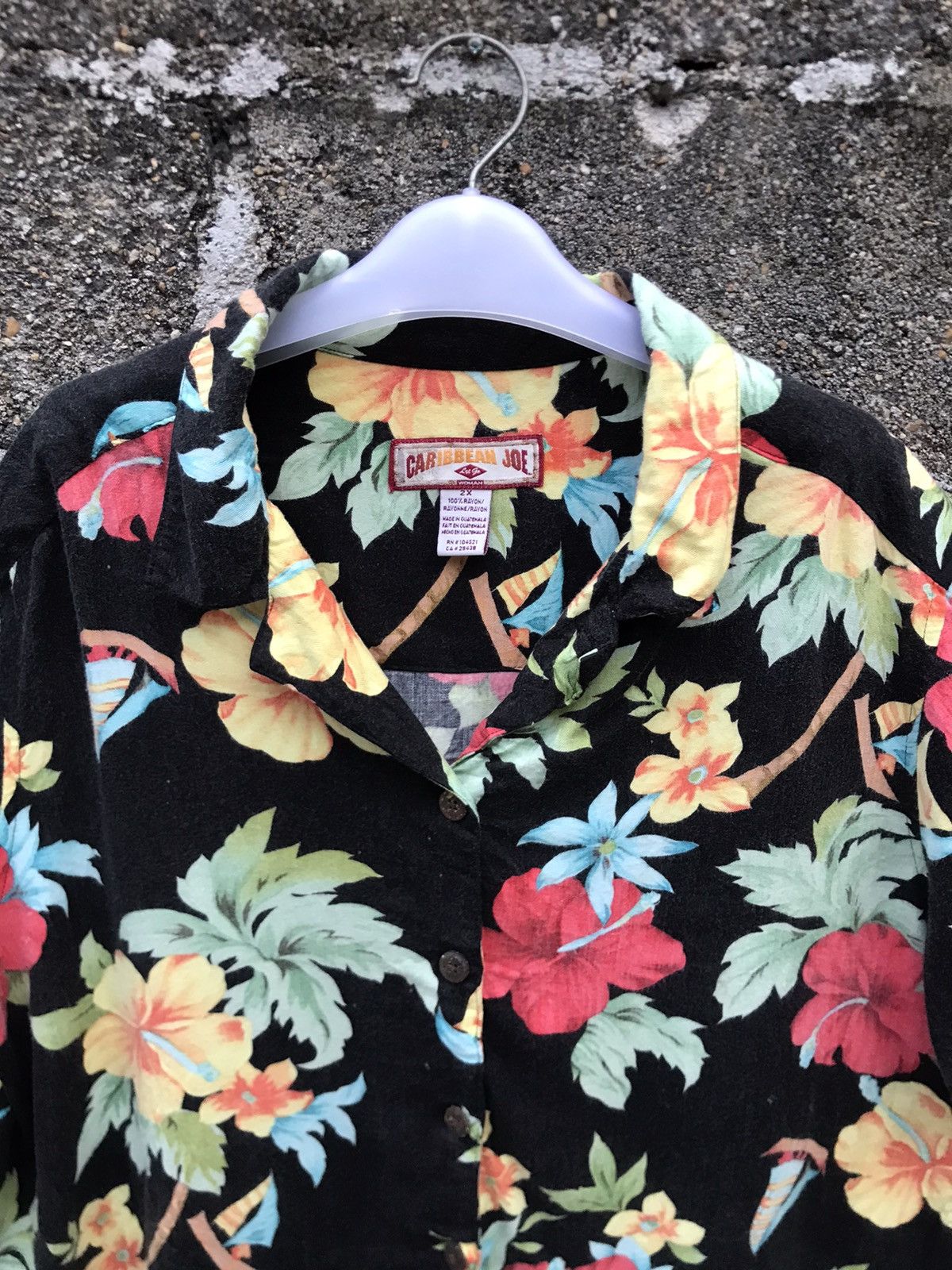 Caribbean ⚡️Vintage Caribbean Joe Button Hawaii Short Sleeve Size L / US 10 / IT 46 - 5 Thumbnail