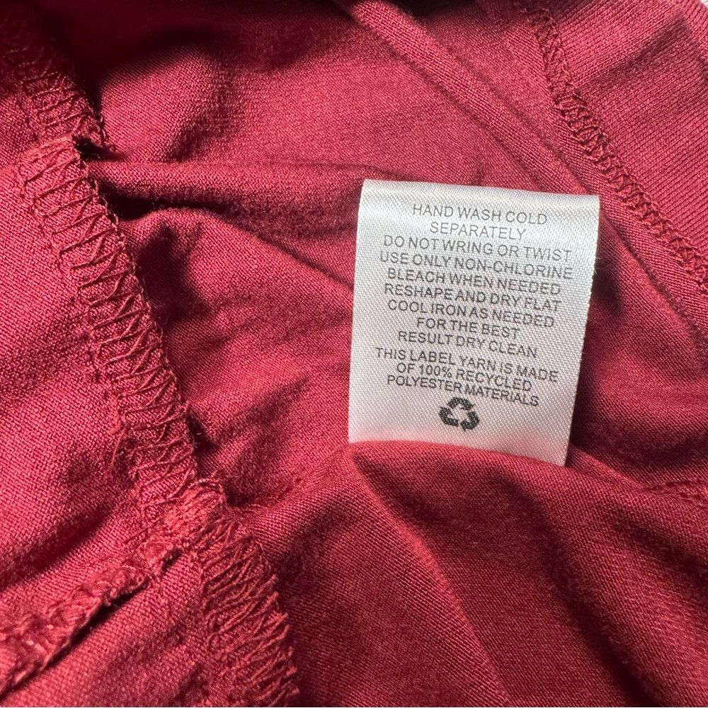 Lucky Brand NWT New Lucky Brand Red Rayon Tiered Flutter Short Sleeve D Size XXL / US 16-18 / IT 52-54 - 6 Thumbnail