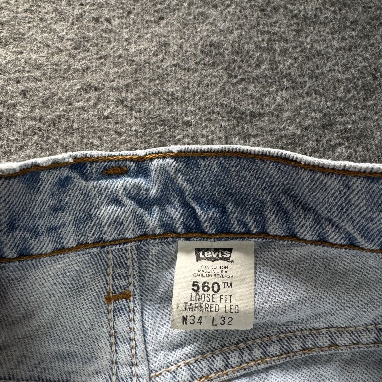 Levi's Levi’s 560 Jeans Vintage 90s Made in USA Loose Tapered 34x32 Size US 34 / EU 50 - 4 Thumbnail