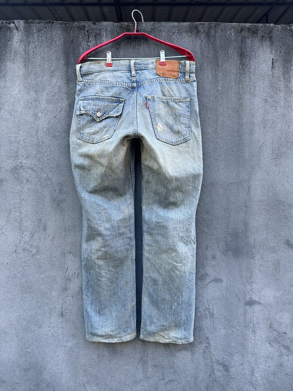 Levi's 👹Vintage 90s Levis Straight Cut Baggy Jeans Size US 31 - 8 Thumbnail