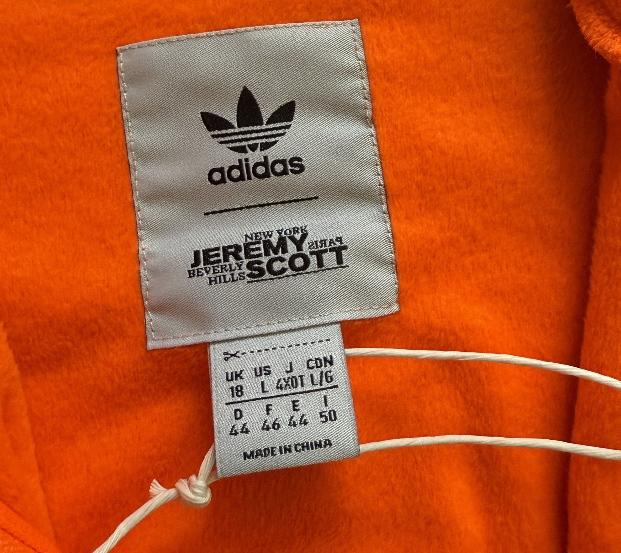 Adidas × Jeremy Scott adidas Originals x Jeremy Scott TRACK TOP orange H50966 Size L / US 10 / IT 46 - 2 Thumbnail