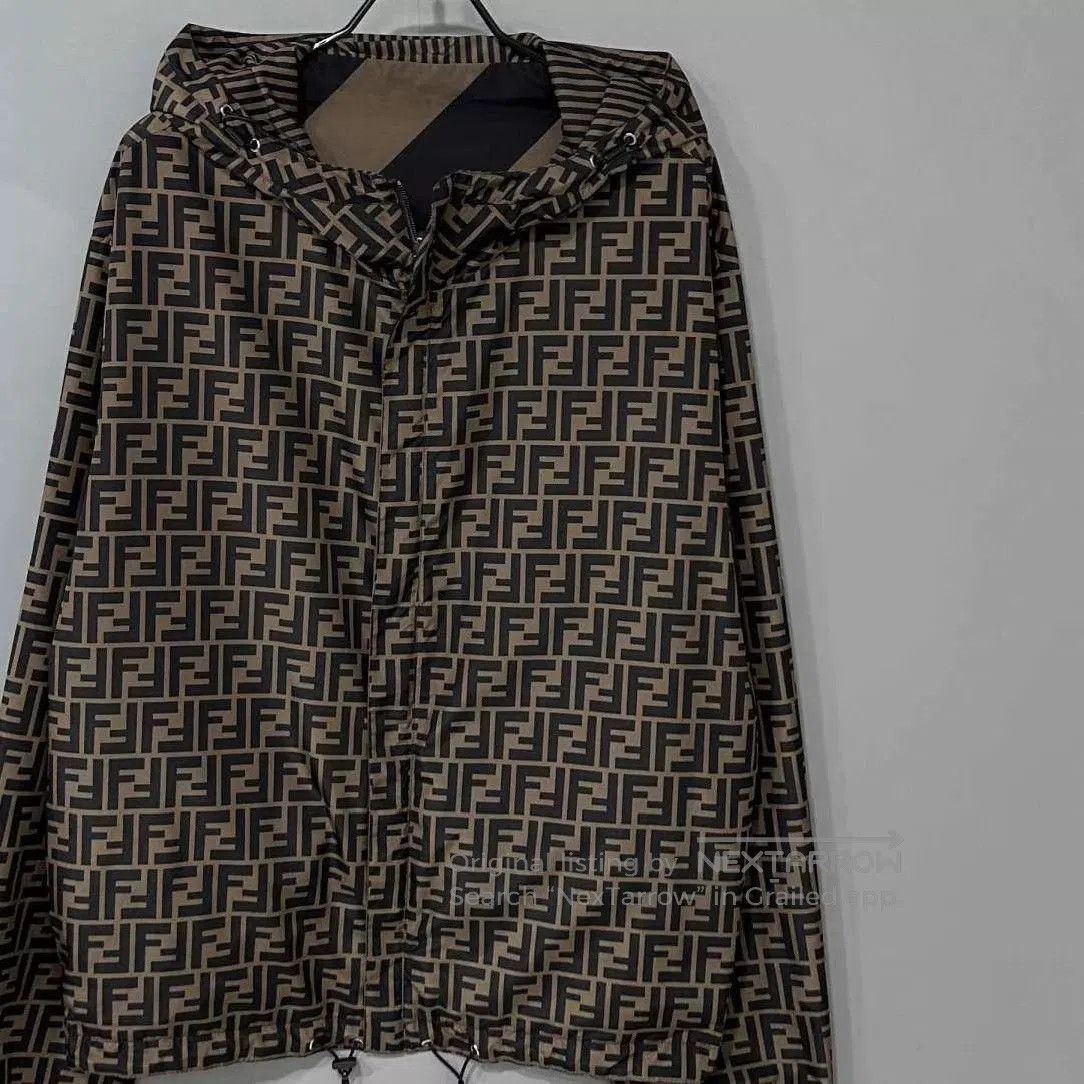 Fendi Multi Striped Hooded Light Jacket XL. Size US XL / EU 56 / 4 - 5 Thumbnail
