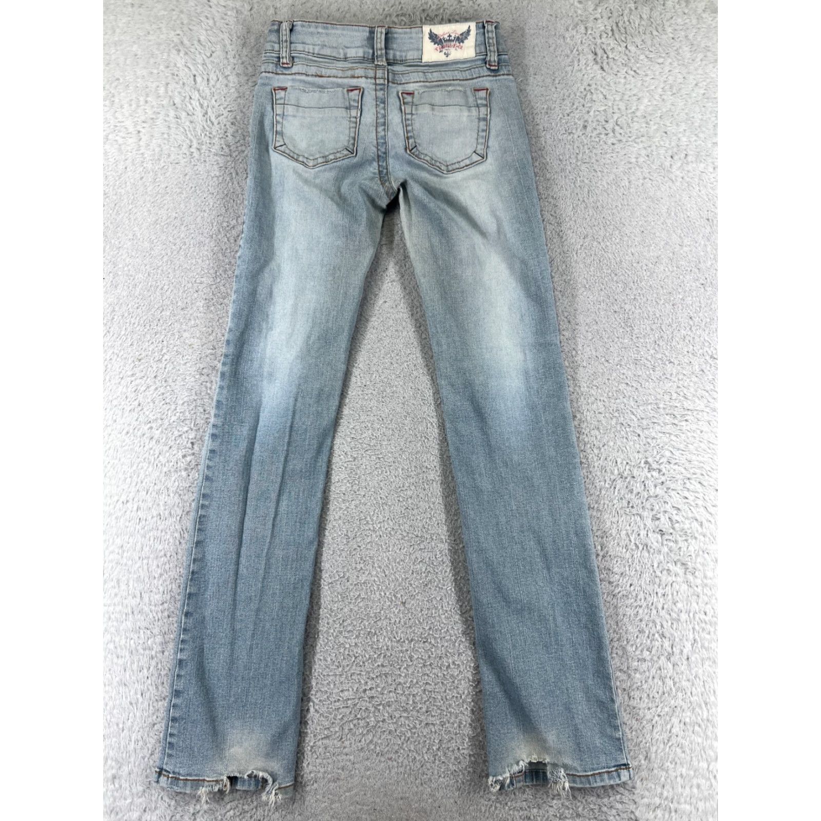 American Eagle Outfitters VINTAGE American Eagle Outfitters Jeans Womens 3 Blue Denim Light Wash Straight Cotton Low 23x31 Women's Jeans Size 26" / US 2 / IT 38 - 2 Thumbnail