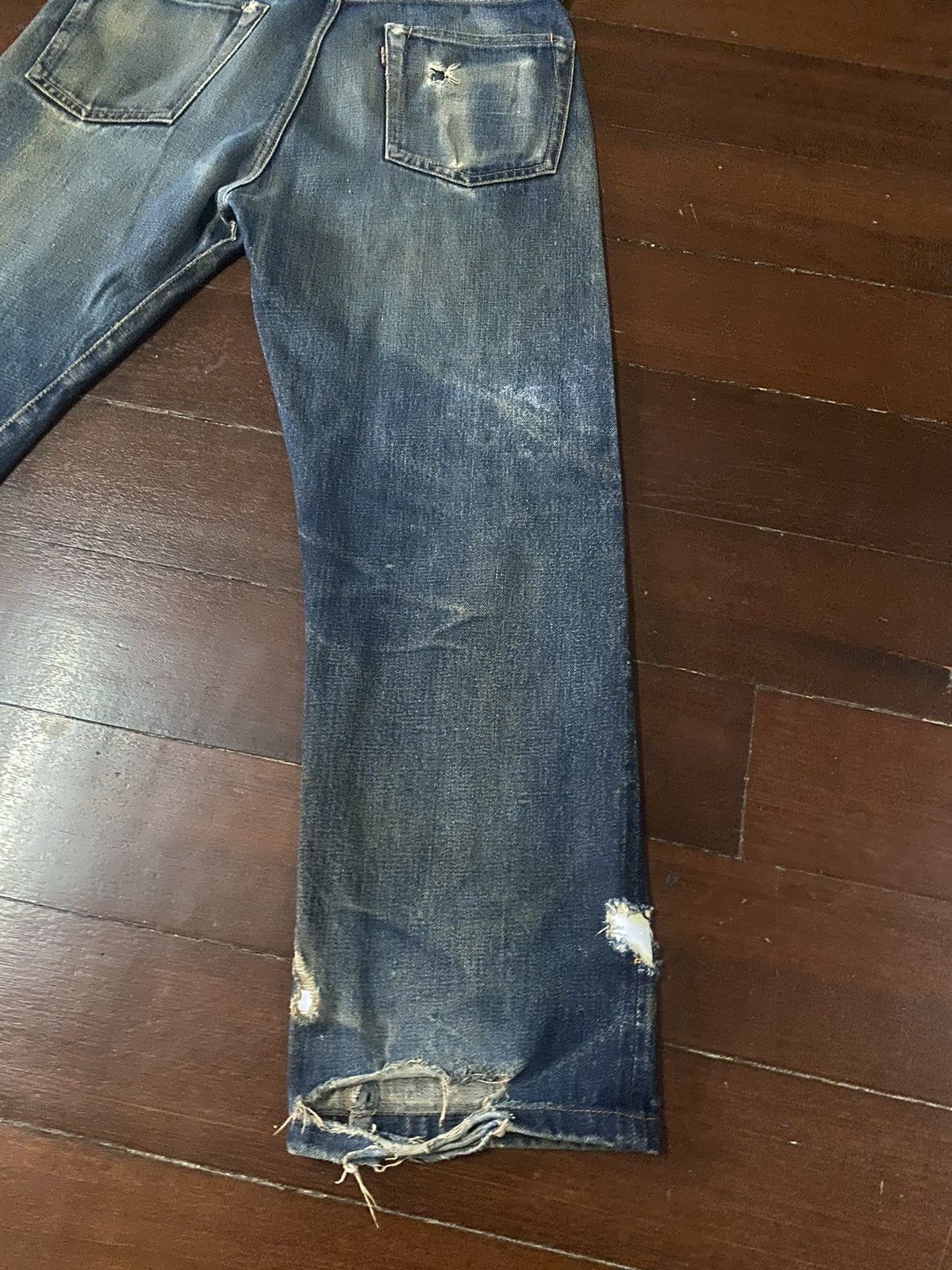 Denime FIRE VINTAGE DENIME JAPAN BRAND FLARE JEANS DISTRESSED RIP Size US 32 / EU 48 - 17 Thumbnail