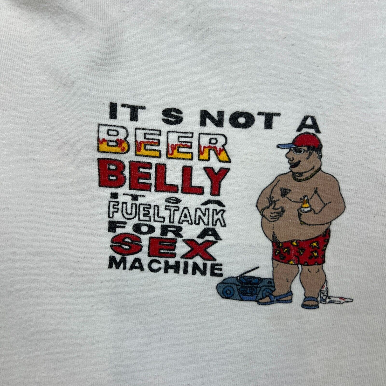 Vintage 90s It's Not a Beer Belly Sex Machine T Shirt XL Funny Tee Size US XL / EU 56 / 4 - 5 Thumbnail