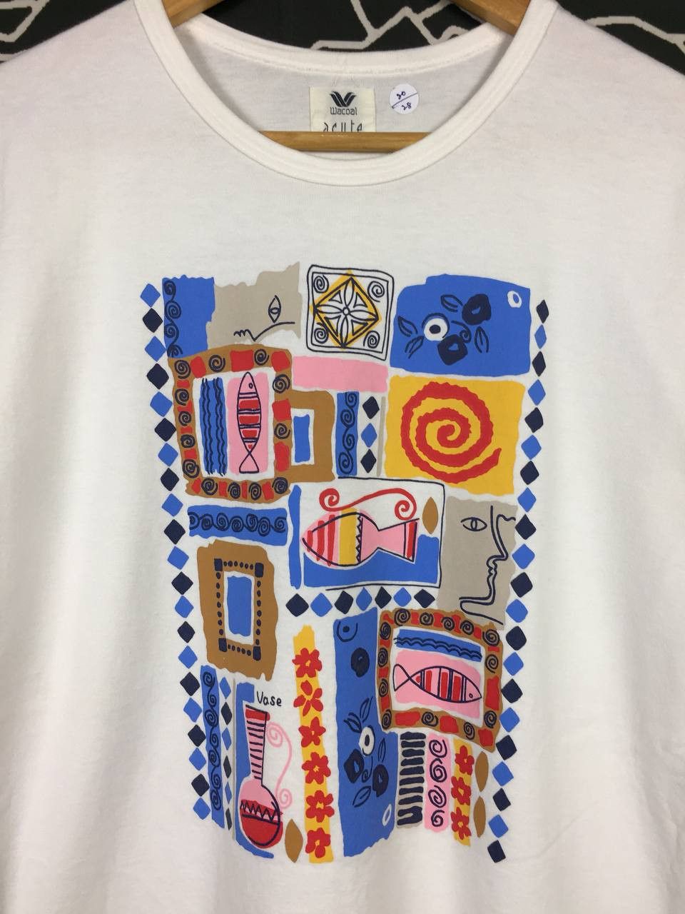 Japanese Brand × Vintage Wacoal Acute Japanese Brand Vase & Fish Pop Art Tee Size US M / EU 48-50 / 2 - 3 Thumbnail