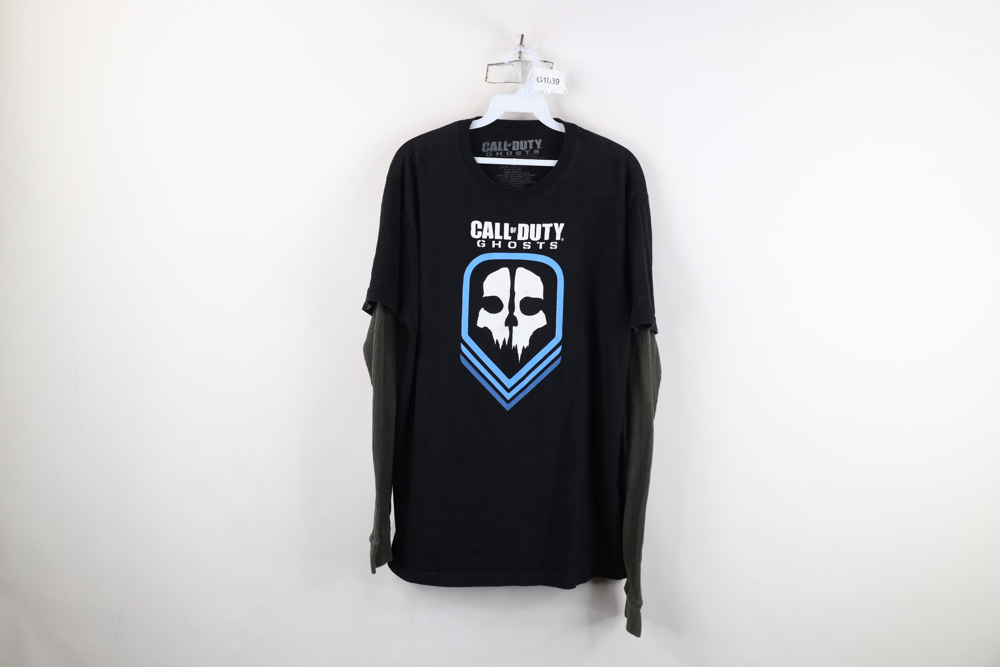 Vintage Vintage Y2K Call of Duty Ghosts Knit Long Sleeve T-Shirt Size US L / EU 52-54 / 3 - 1 Thumbnail