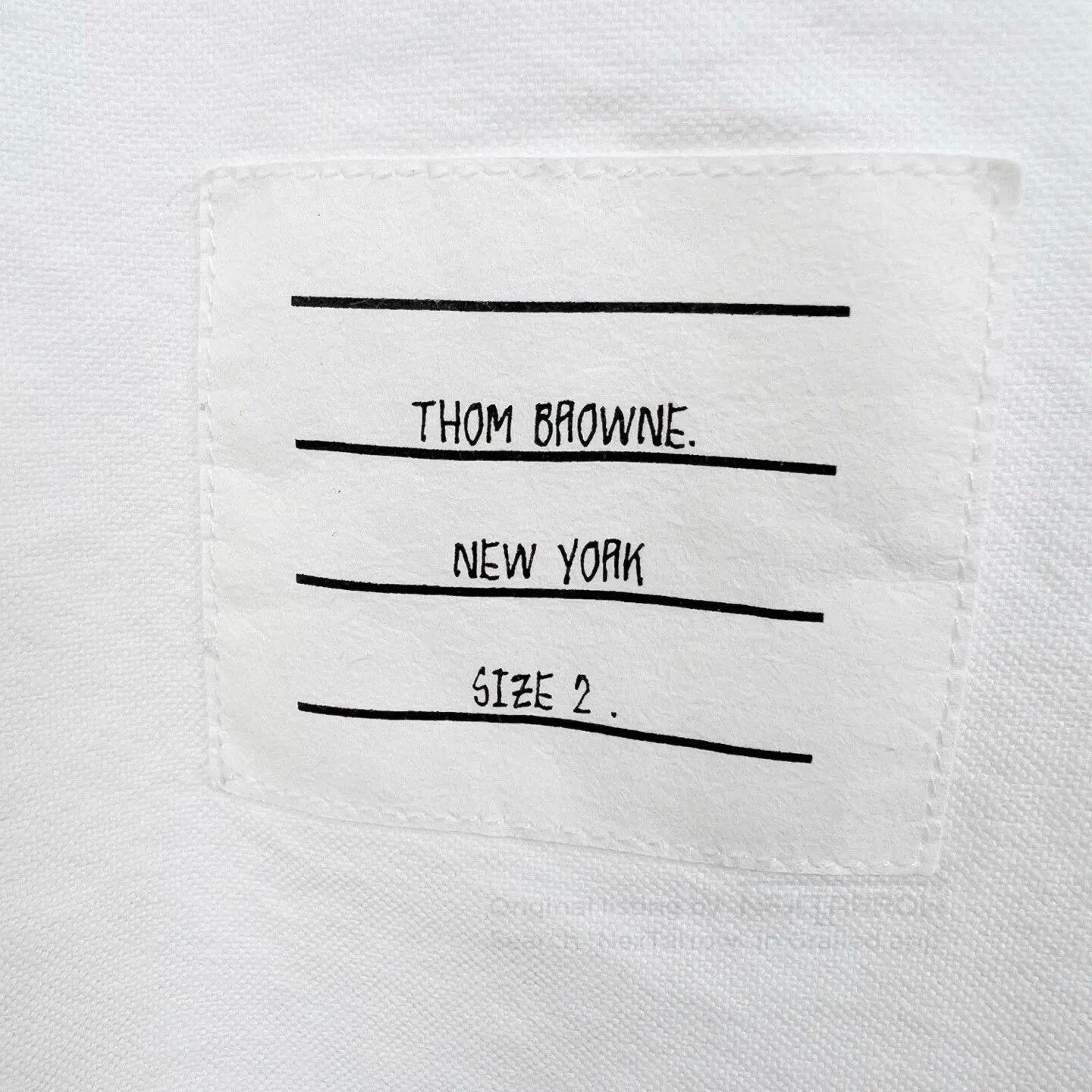 Thom Browne Thom Browne White Stripe Oxford Short-Sleeve Shirt. Size US M / EU 48-50 / 2 - 6 Thumbnail
