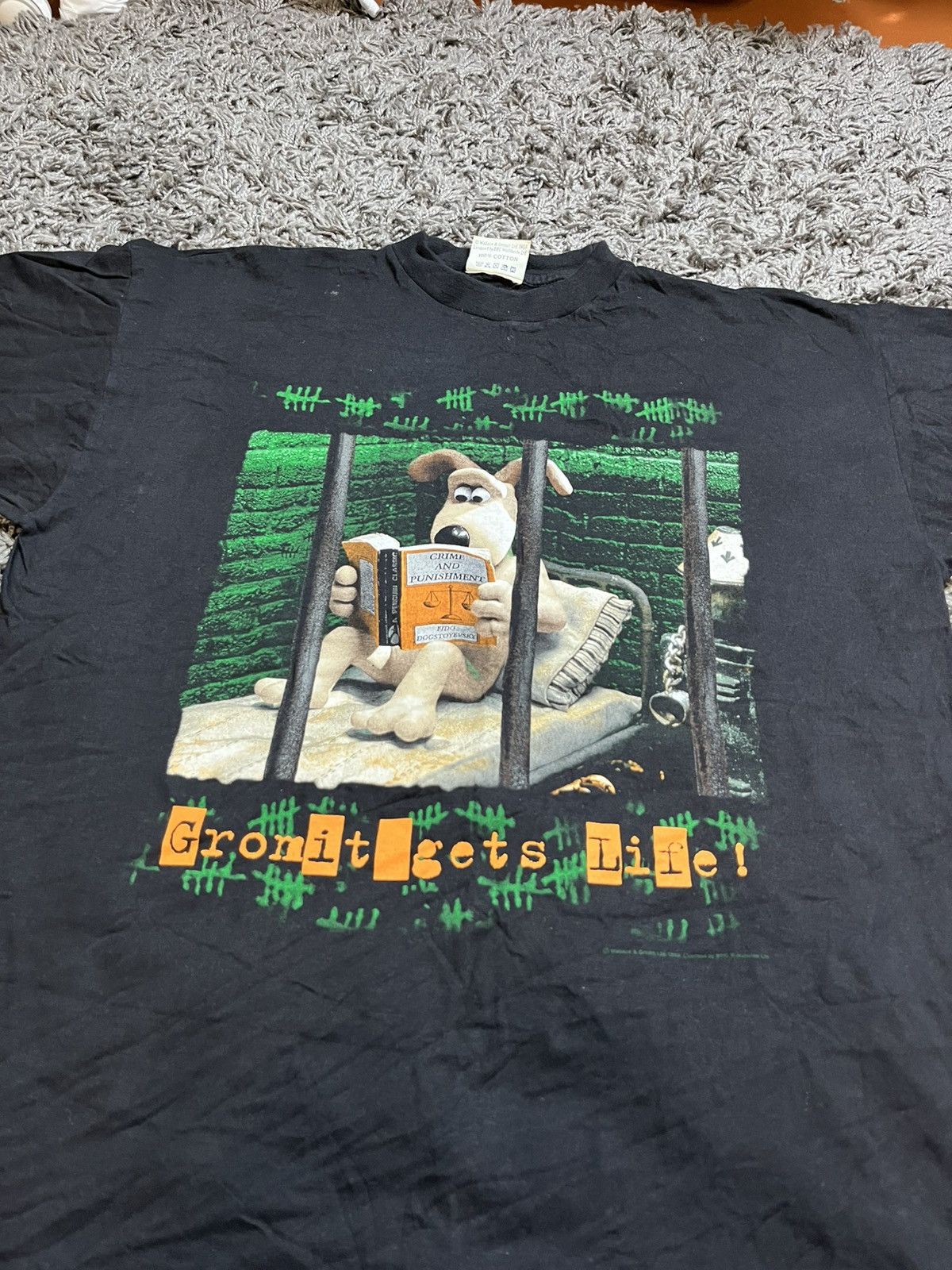 Cartoon Network 1989 WALLACE & GROMIT GETS LIFE BACK VINTAGE FADED T-SHIRT Size US XL / EU 56 / 4 - 2 Thumbnail