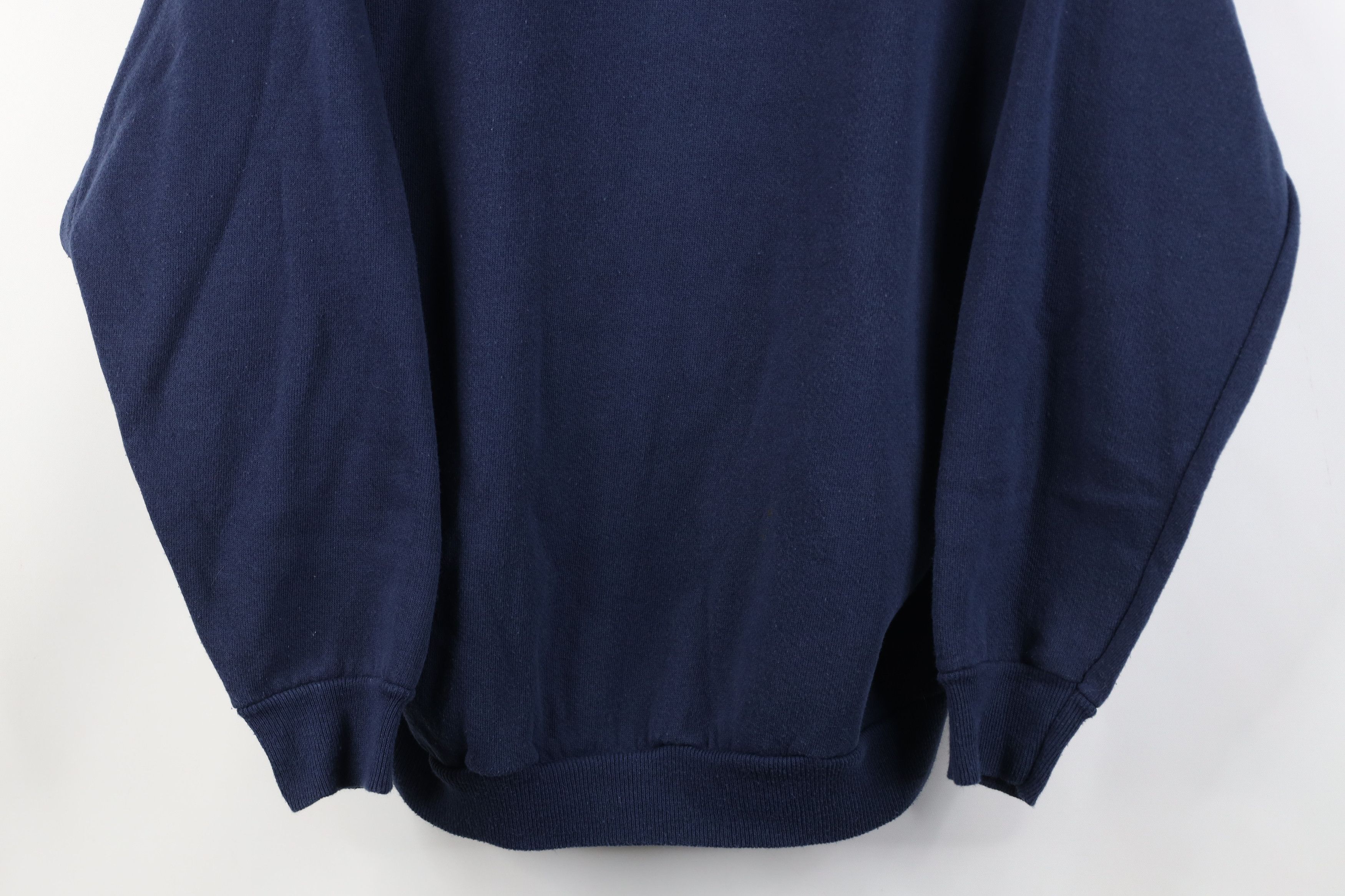 Vintage Vintage 90s Streetwear Blank Crewneck Sweatshirt Navy Blue Size M / US 6-8 / IT 42-44 - 3 Thumbnail