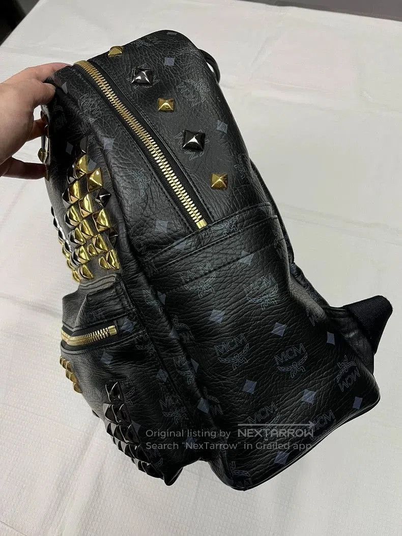 MCM MCM black rivet medium backpack. Size ONE SIZE - 4 Thumbnail