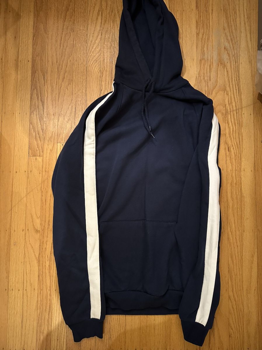 H&M Contrast Dark Navy and White Hoodie Size US M / EU 48-50 / 2 - 3 Thumbnail