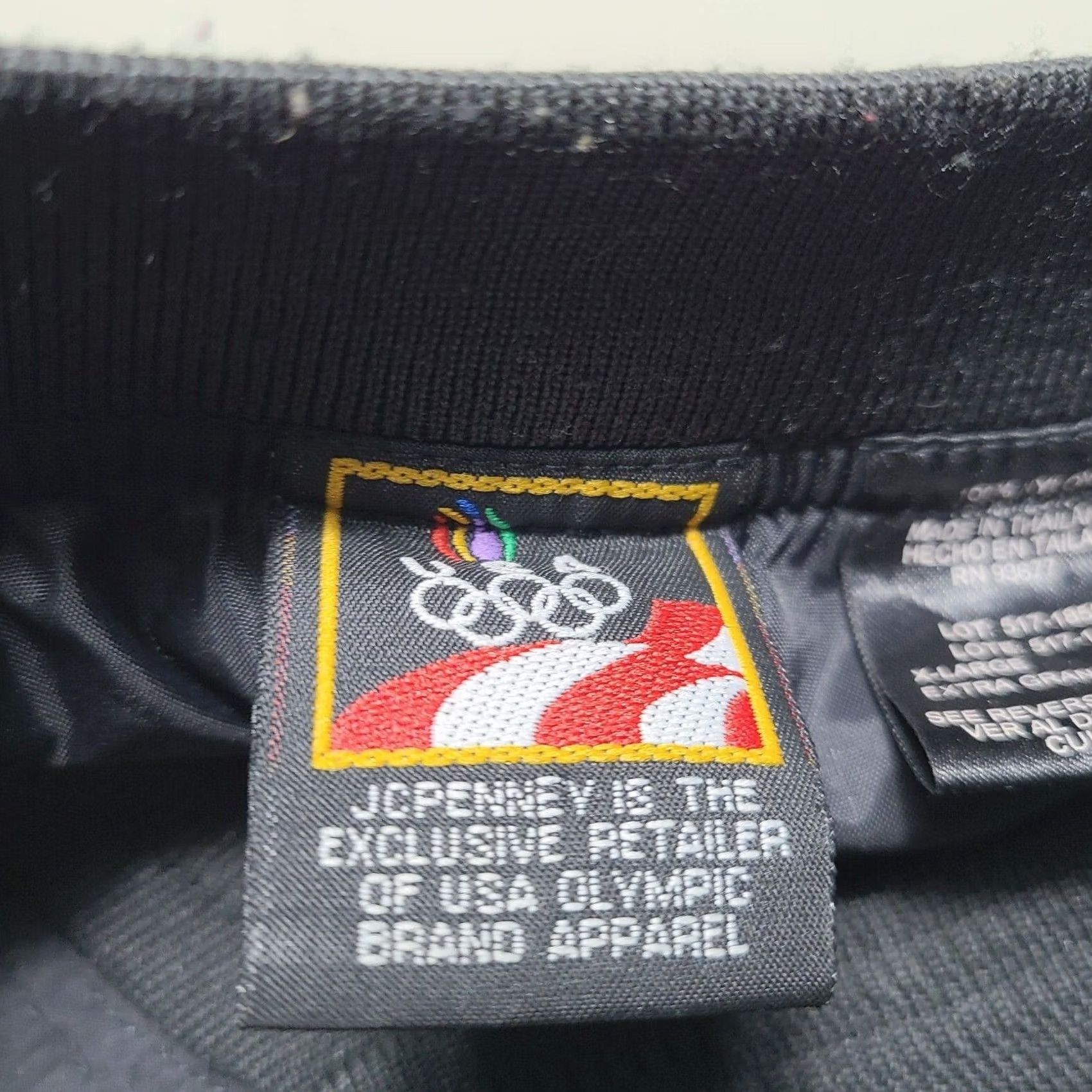 JCPenney VINTAGE JC Penny USA Olympics Pullover Windbreaker V-neck Men XL Black Windbreaker 90's Mens Size US XL / EU 56 / 4 - 4 Thumbnail