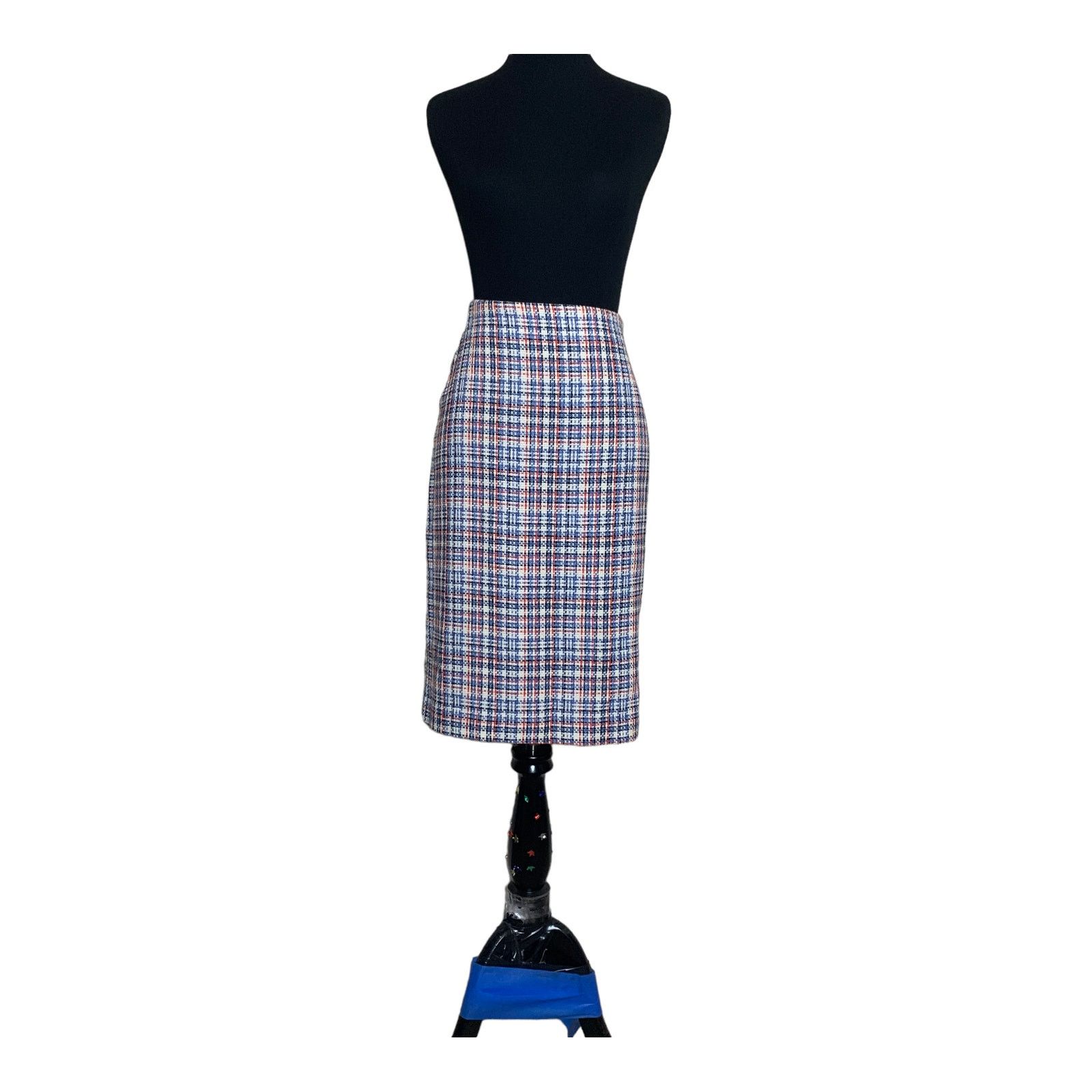 Tommy Hilfiger Tommy Hilfiger blue plaid lined pencil skirt size 10 Size 32" / US 10 / IT 46 - 1 Thumbnail