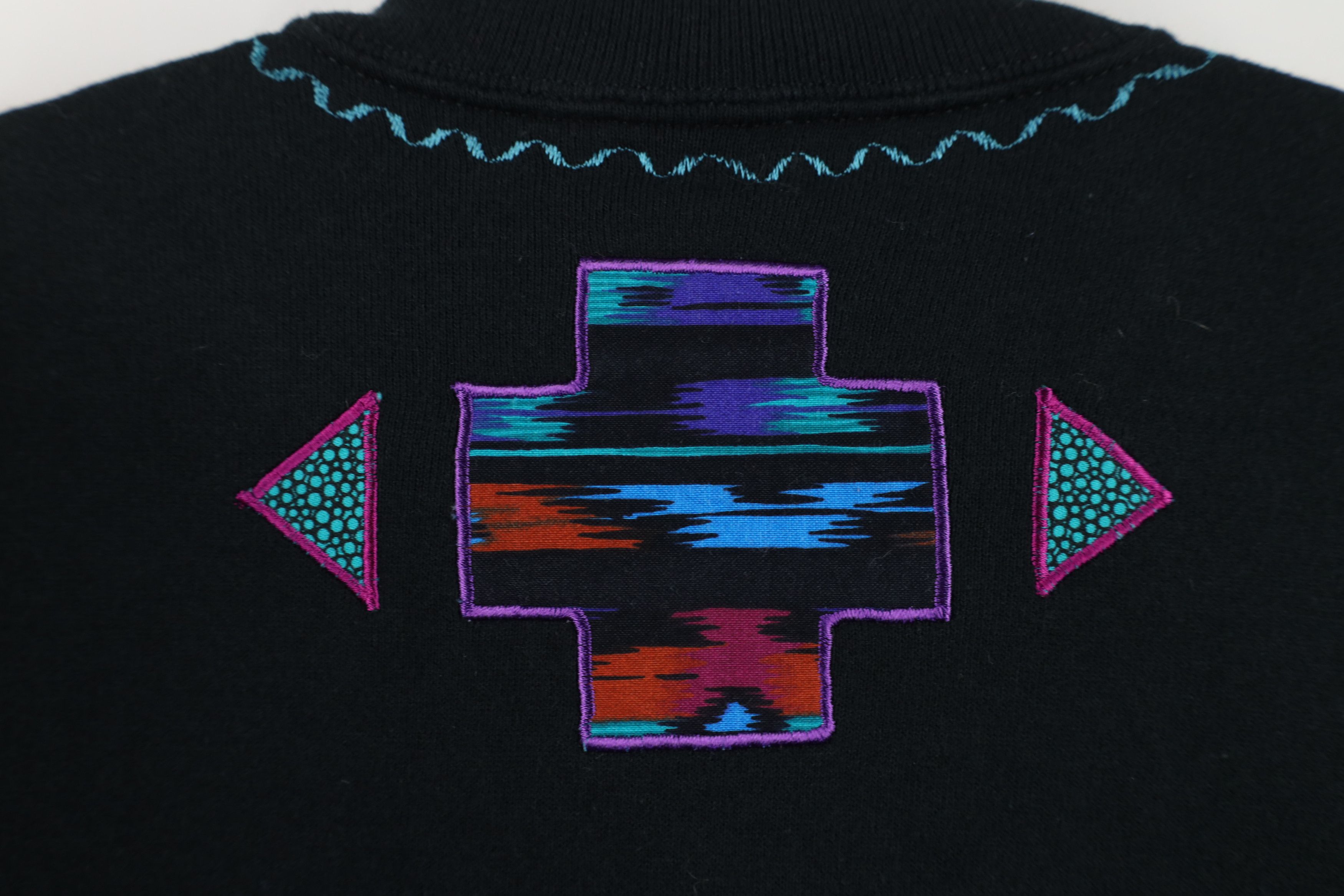 Vintage Vintage 90s Southwestern Cactus Cardigan Sweatshirt USA Size XXL / US 16-18 / IT 52-54 - 11 Thumbnail