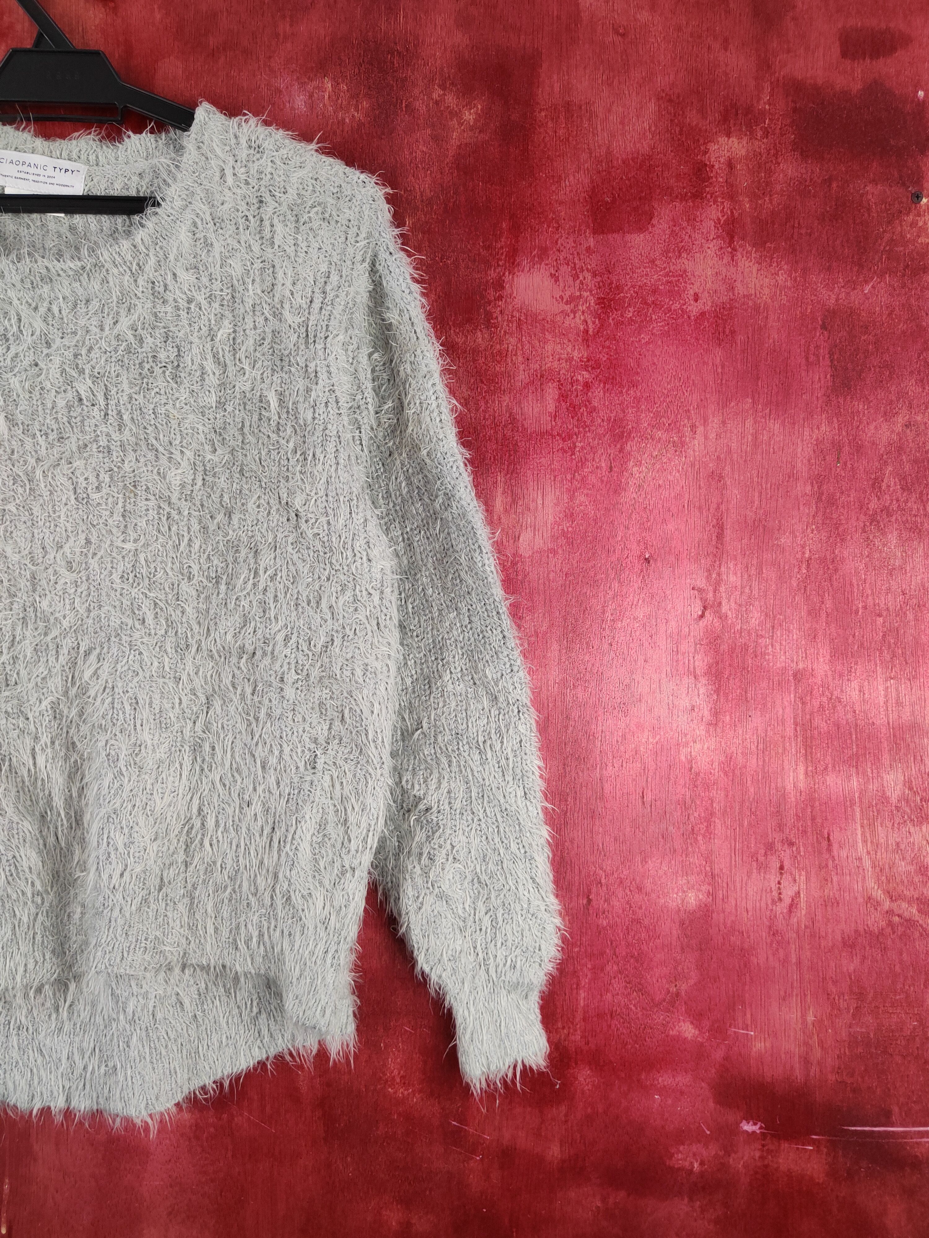 Ciaopanic Ciaopanic Gray Shag Shaggy Fur Mohair Knitwear #S2034 Size S / US 4 / IT 40 - 5 Thumbnail